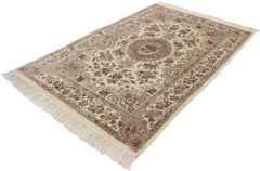 Vintage Persian Tabriz Chinese Floral Rug with Art Nouveau Rococo Style