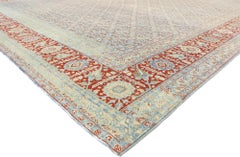 Vintage Persian Tabriz Design Rug with Southern Living American Colonial Style