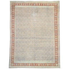 Tapis persan vintage à motif de Tabriz avec style colonial américain vivant du Sud