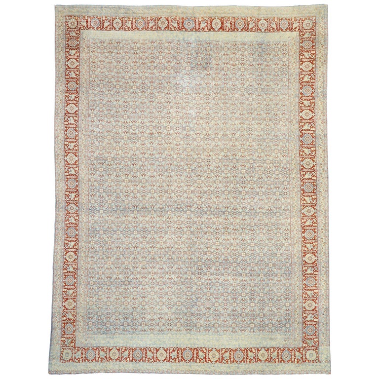 Vintage Persian Tabriz Design Rug with Southern Living American Colonial Style For Sale