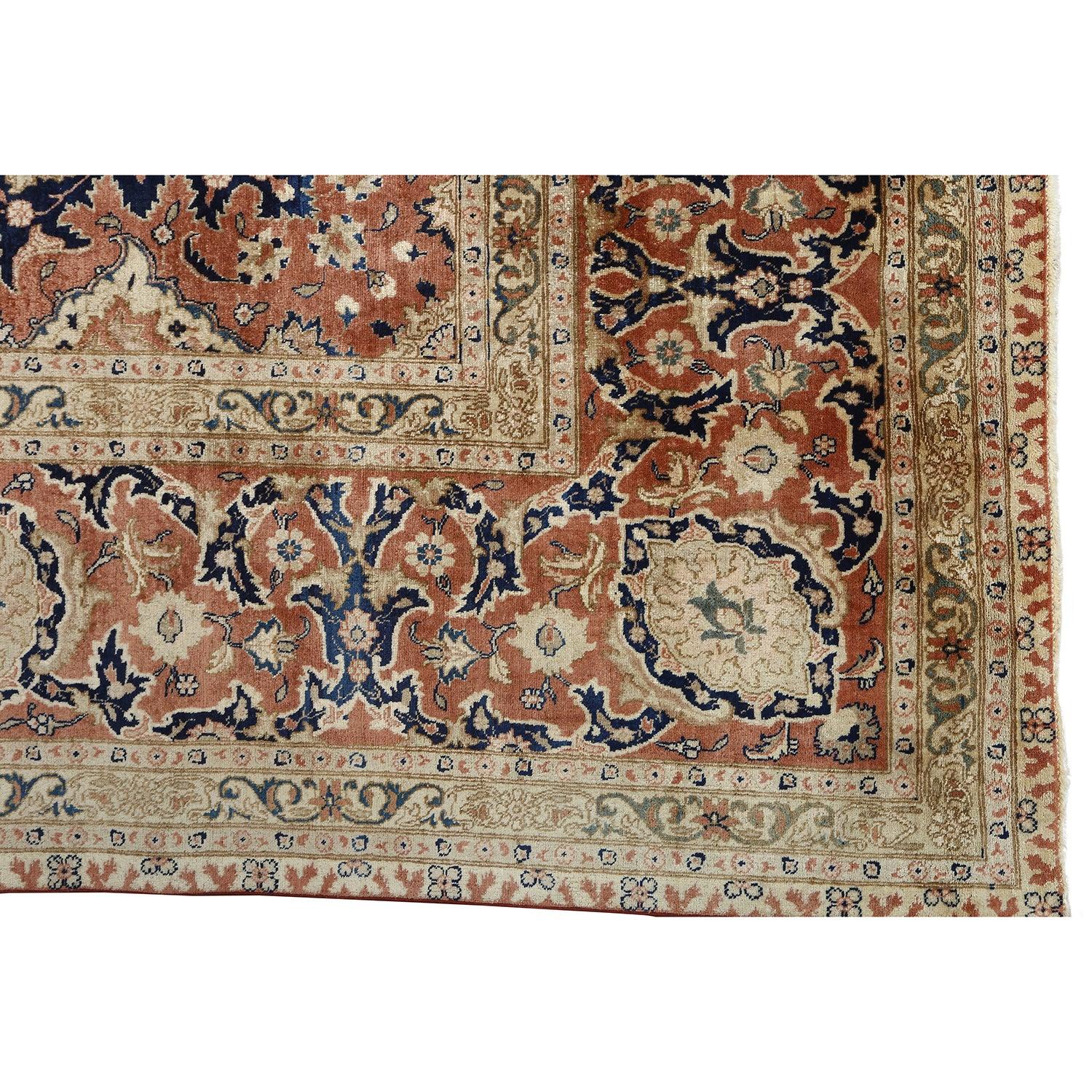 Vintage Persian Tabriz Emad Rug in - Size: 17'1 X 12'10 In Excellent Condition For Sale In Los Angeles, CA