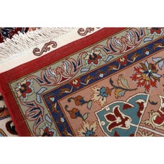 Vintage Persian Tabriz Emad Rug in Wool and Silk -Size: 13'1 X 9'6