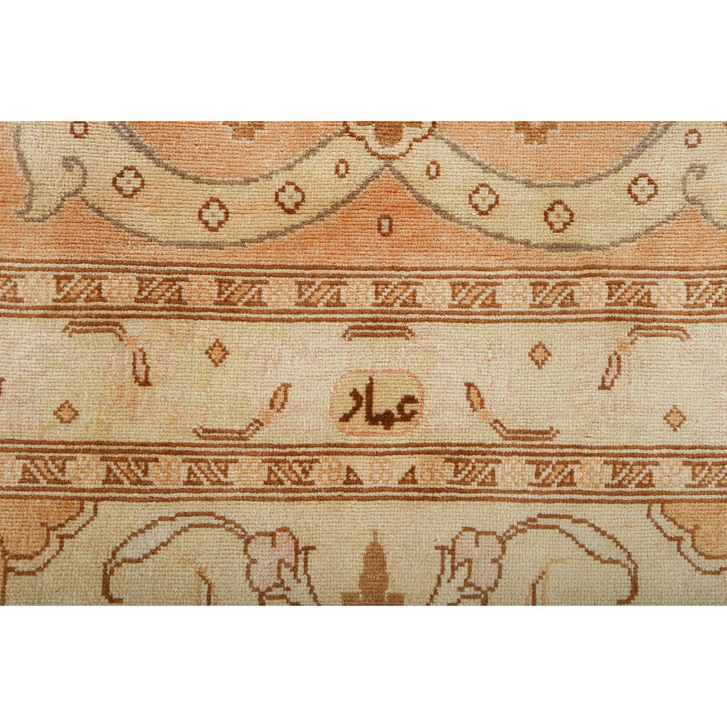 Annodato a mano Tappeto persiano vintage Tabriz Emad - Dimensioni: 13'8 X 9'11 in vendita