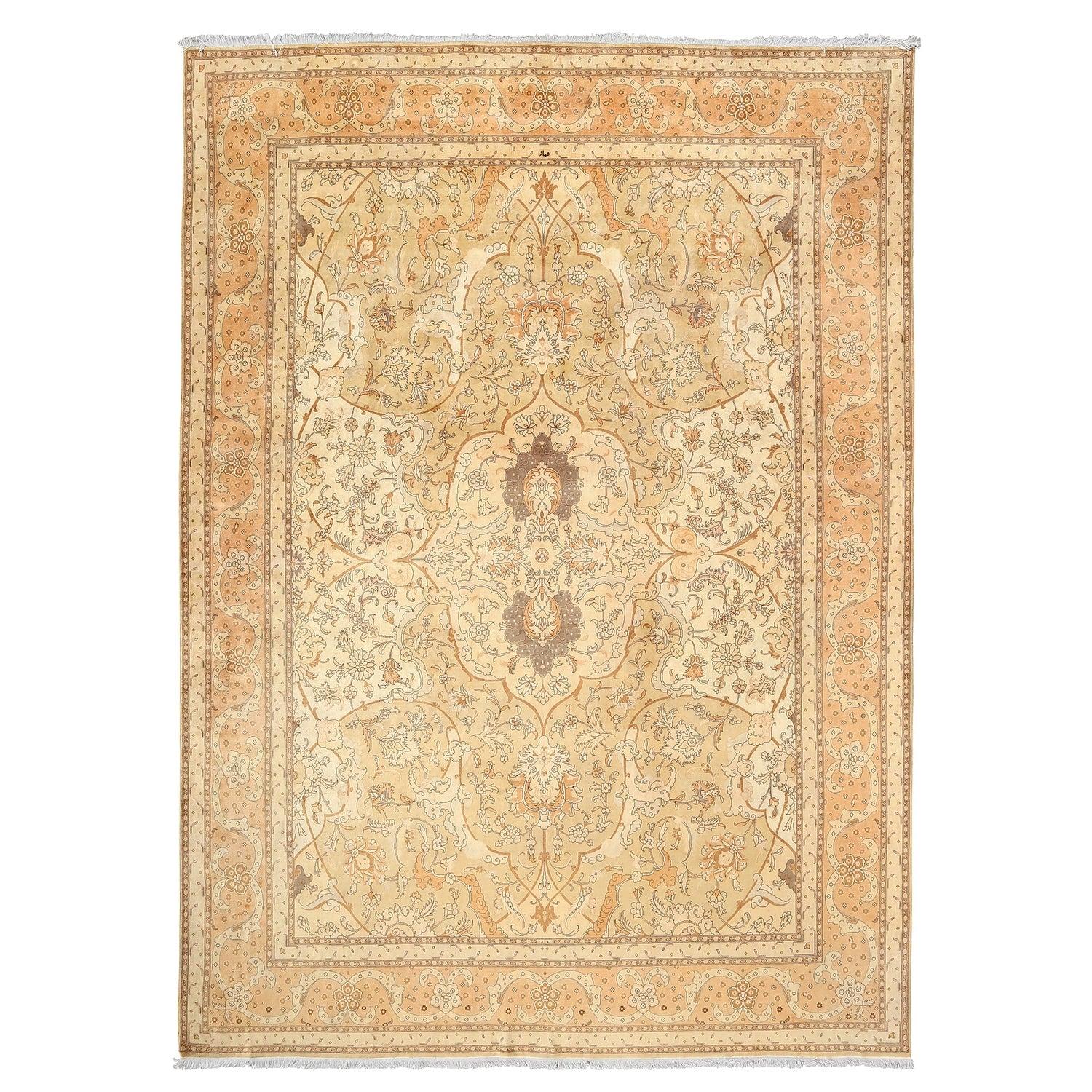 Vintage Persian Tabriz Emad Rug - Size: 13'8 X 9'11