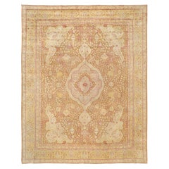 Vintage Persian Tabriz GholiNami Rug in Kork and Cotton 12'11 X 10'