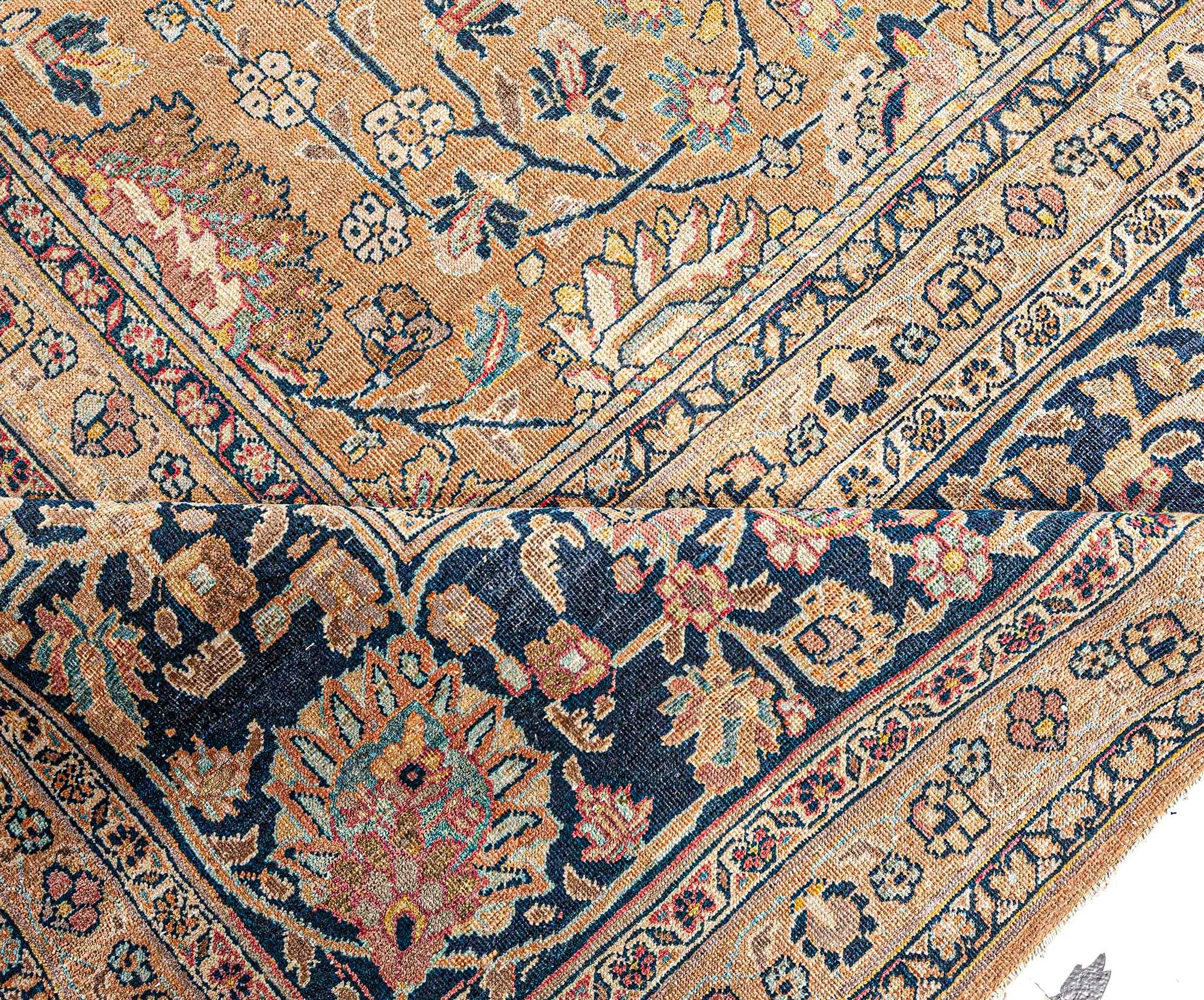 Vintage Persian Tabriz handmade wool rug
Size: 11'8