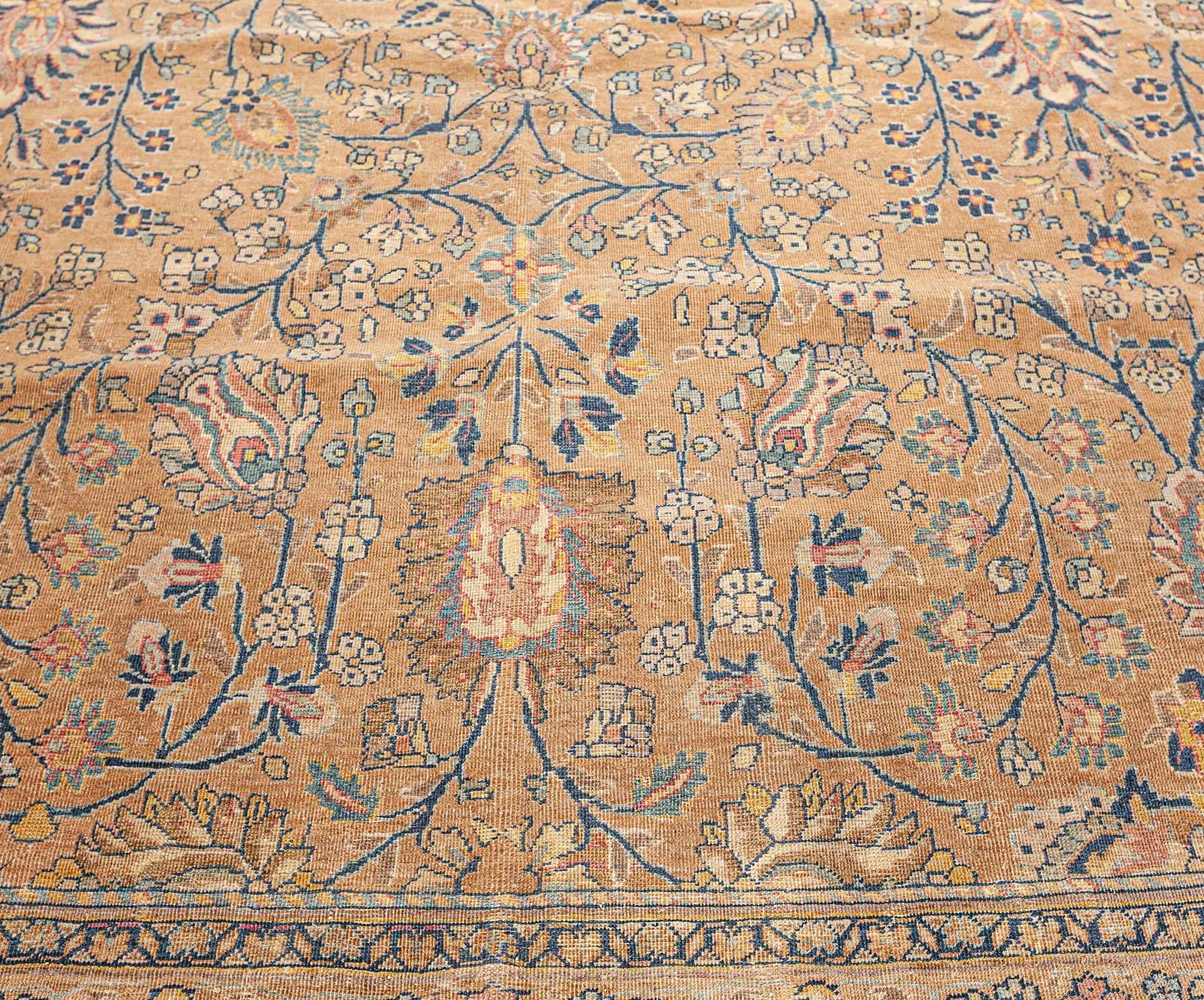 20th Century Vintage Persian Tabriz Handmade Wool Rug For Sale