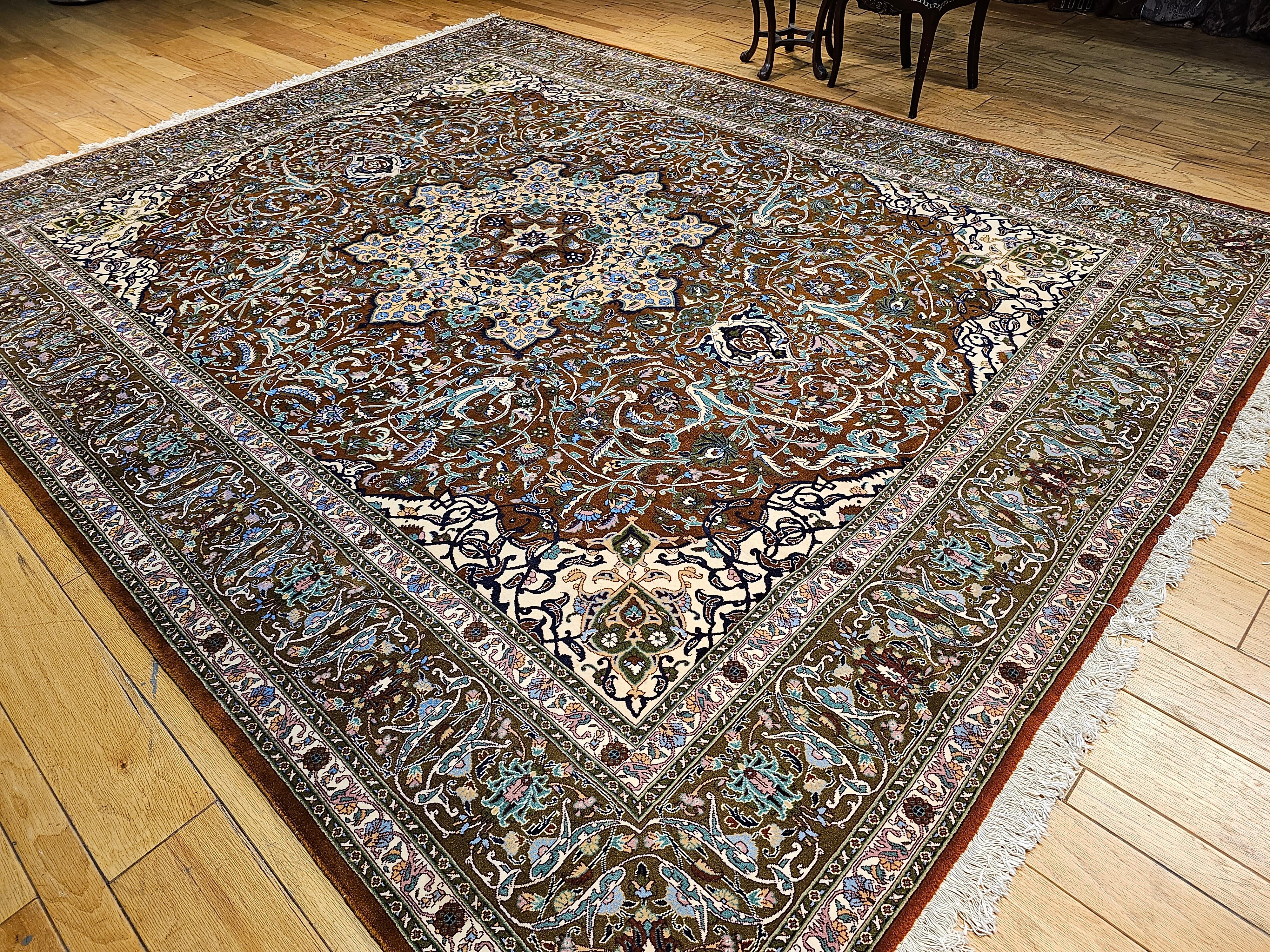 Tappeto persiano Tabriz vintage con disegno 