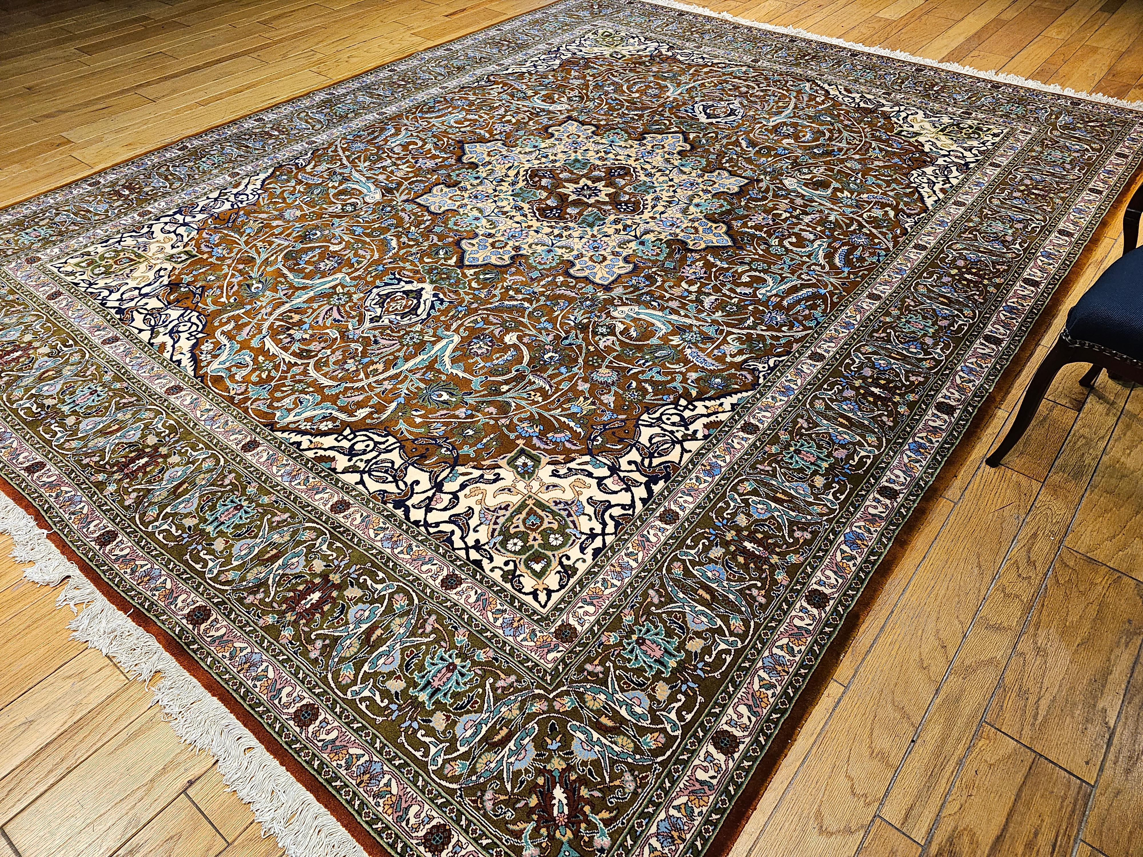 Tappeto persiano Tabriz vintage con disegno 