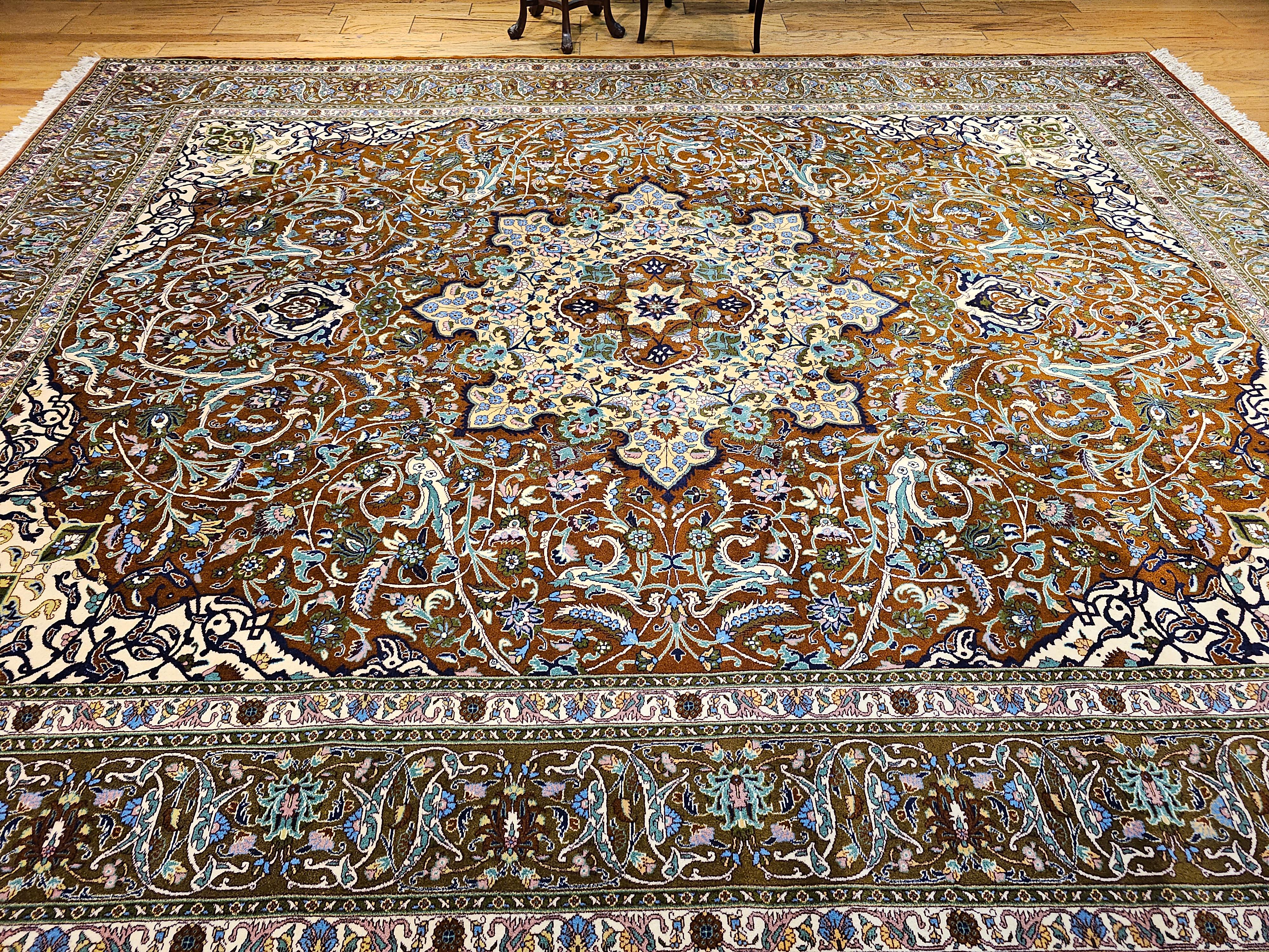 Tappeto persiano Tabriz vintage con disegno 