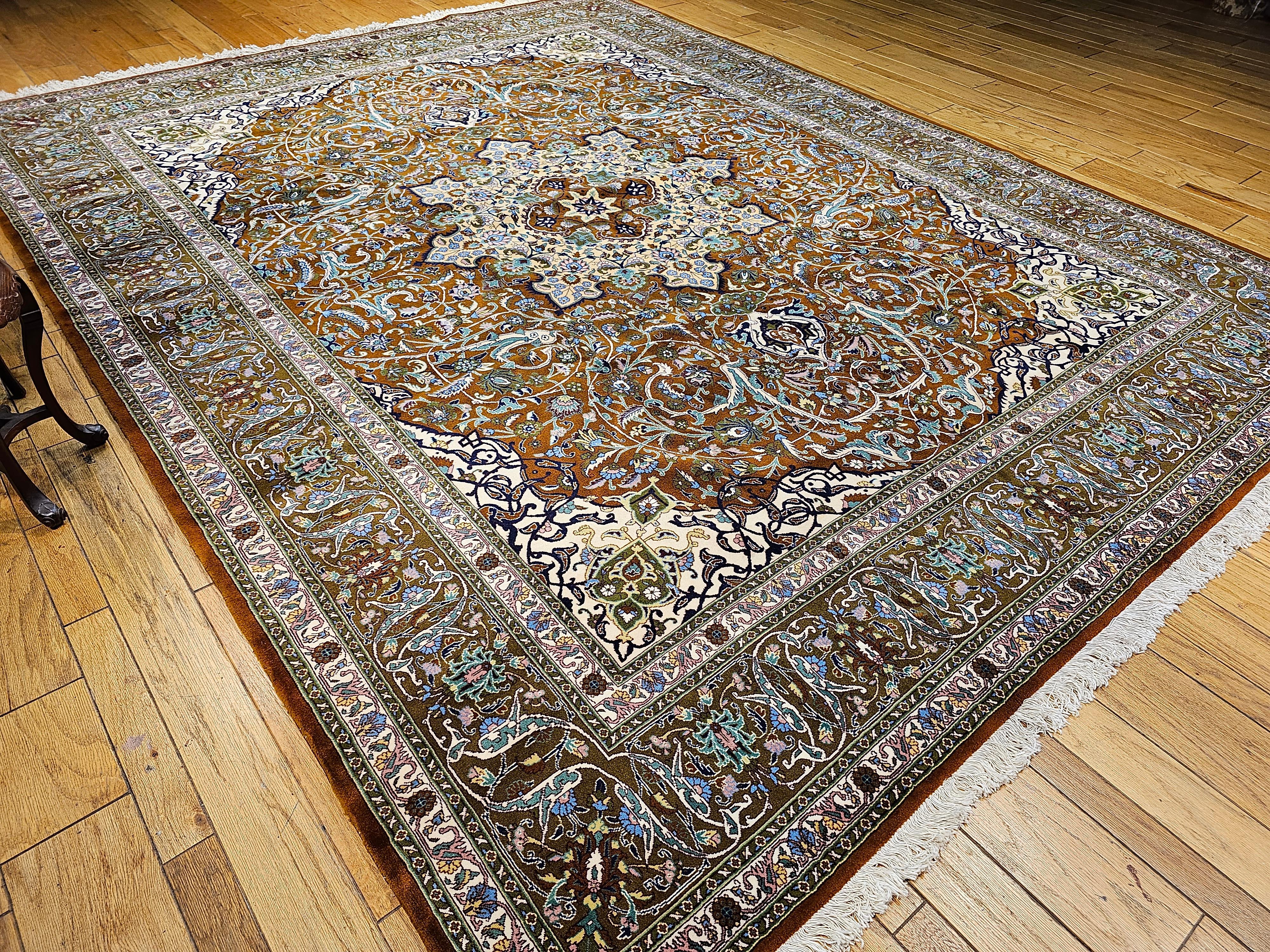Tappeto persiano Tabriz vintage con disegno 