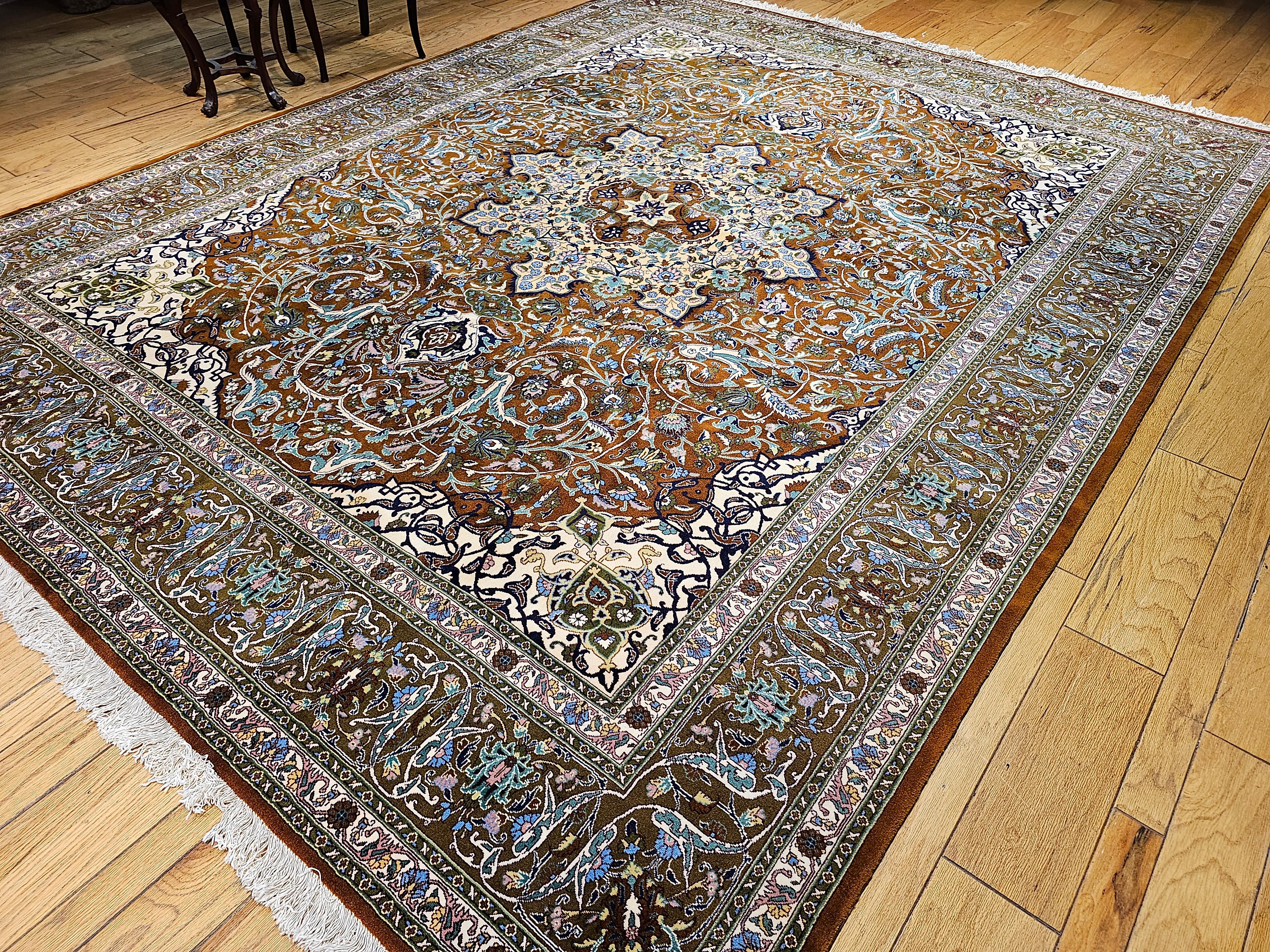 Tappeto persiano Tabriz vintage con disegno 