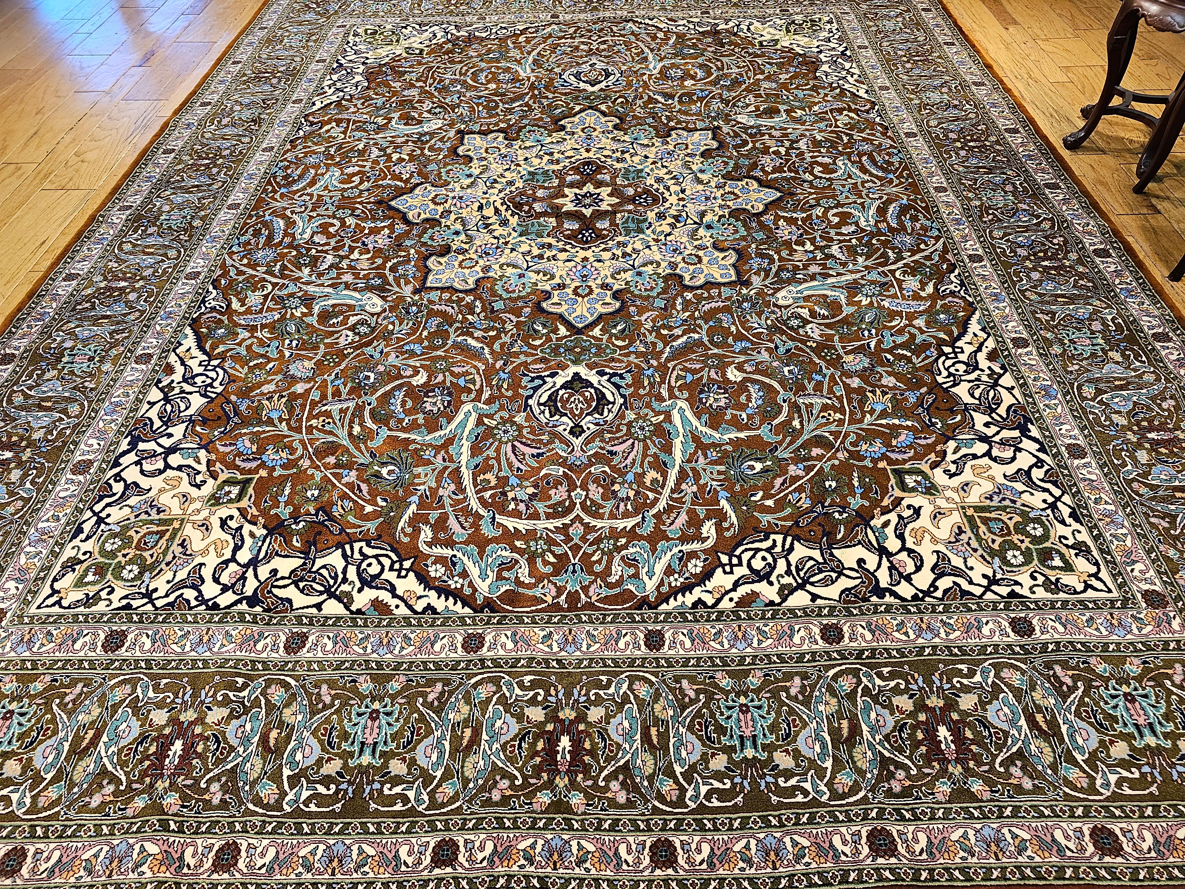 Tappeto persiano Tabriz vintage con disegno 