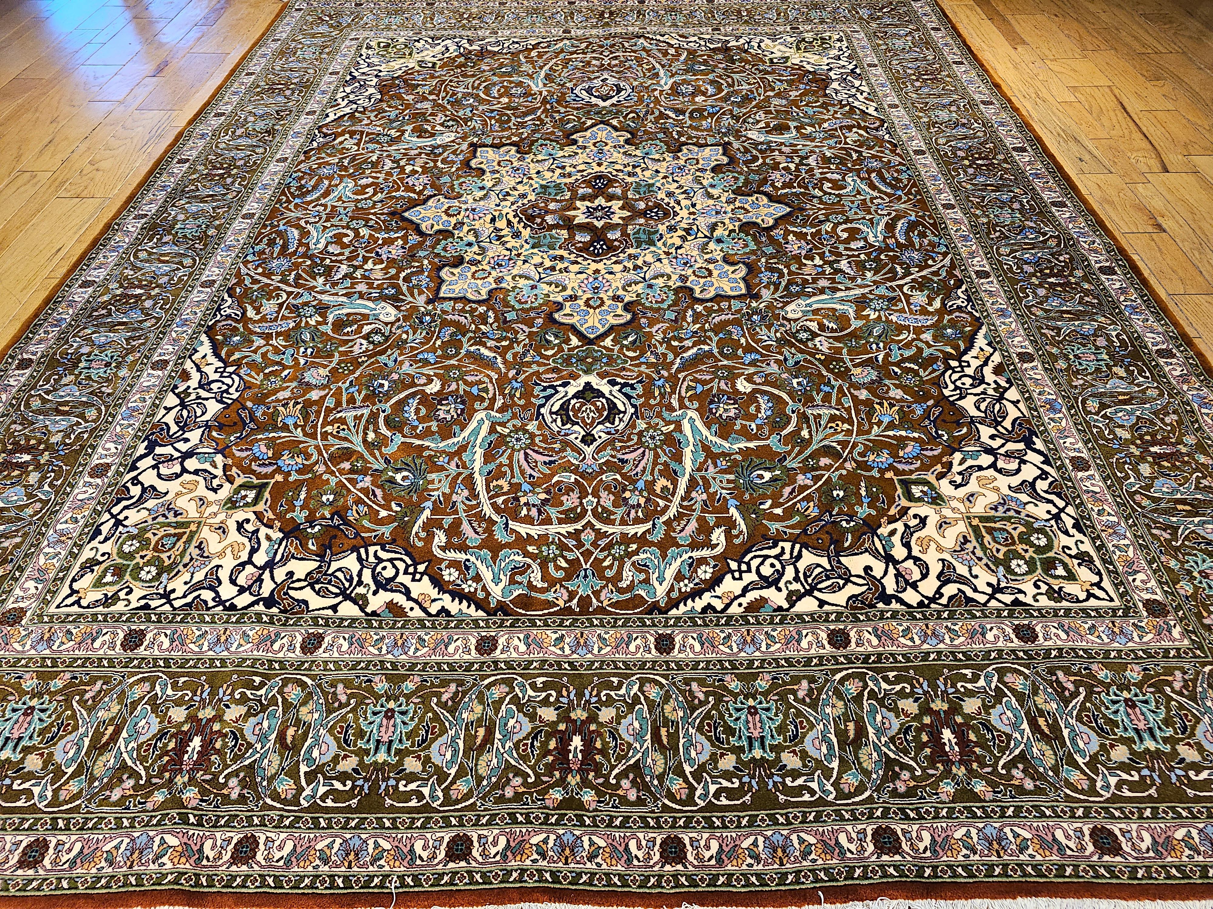 Persiano Tappeto persiano Tabriz vintage con disegno 