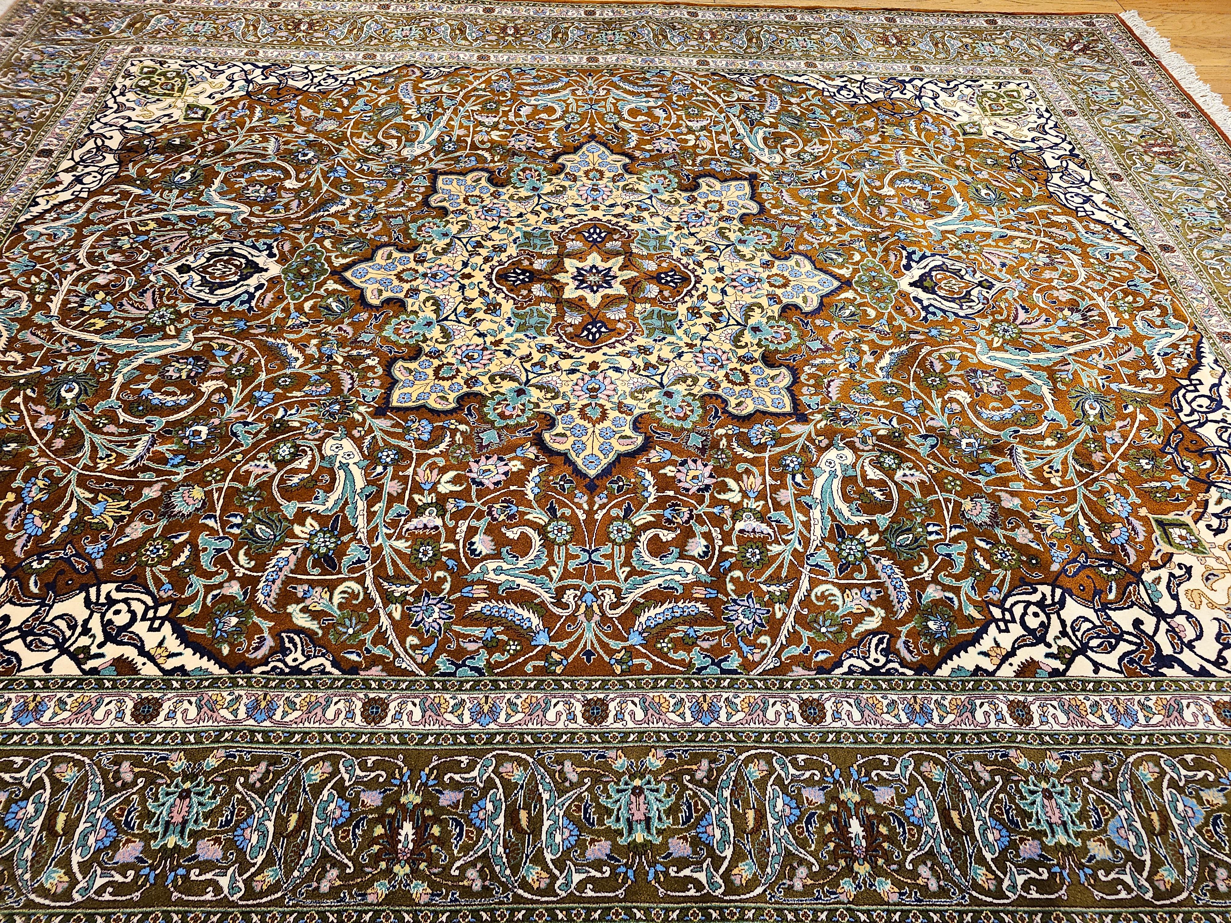 Tappeto persiano Tabriz vintage con disegno 