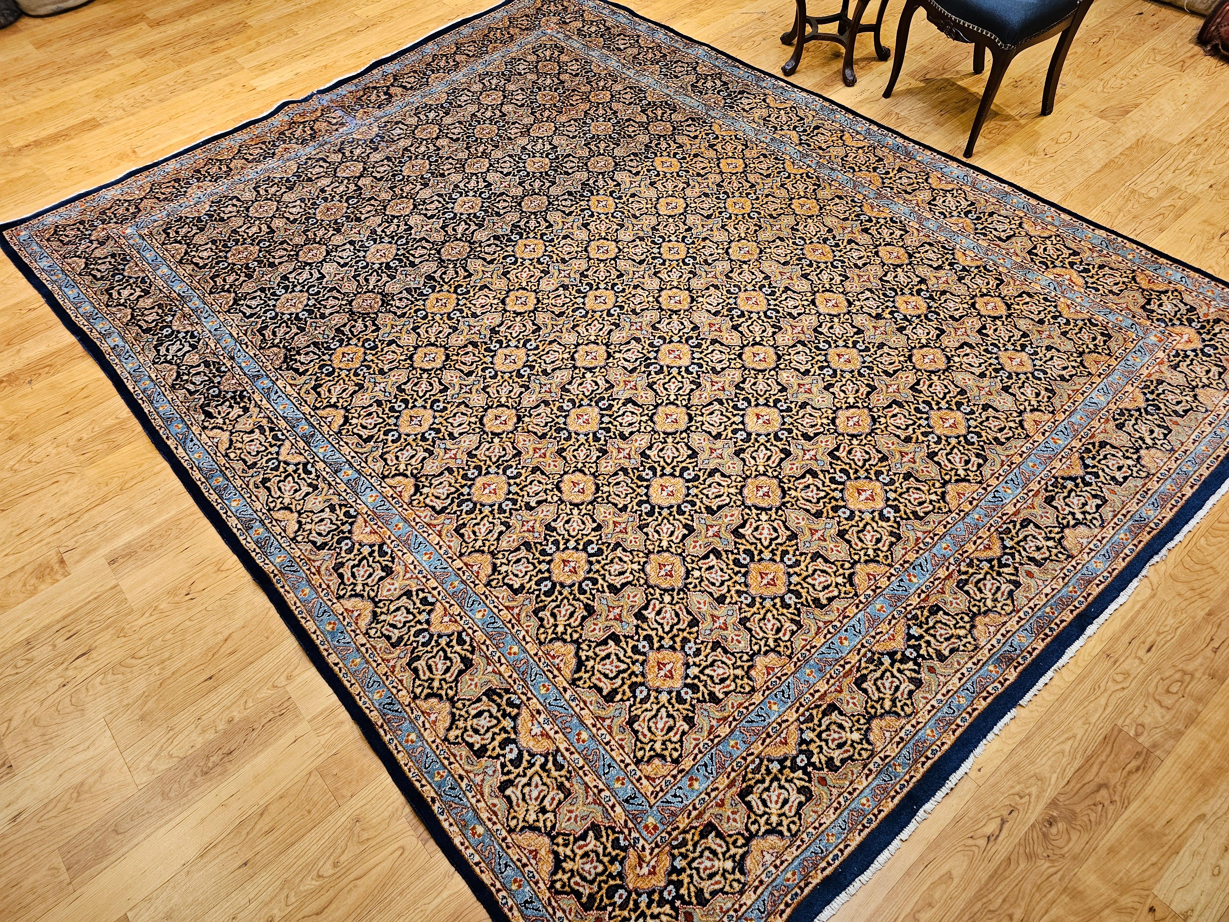 Tapis persan Tabriz à motif géométrique sur toute sa surface en vente 7