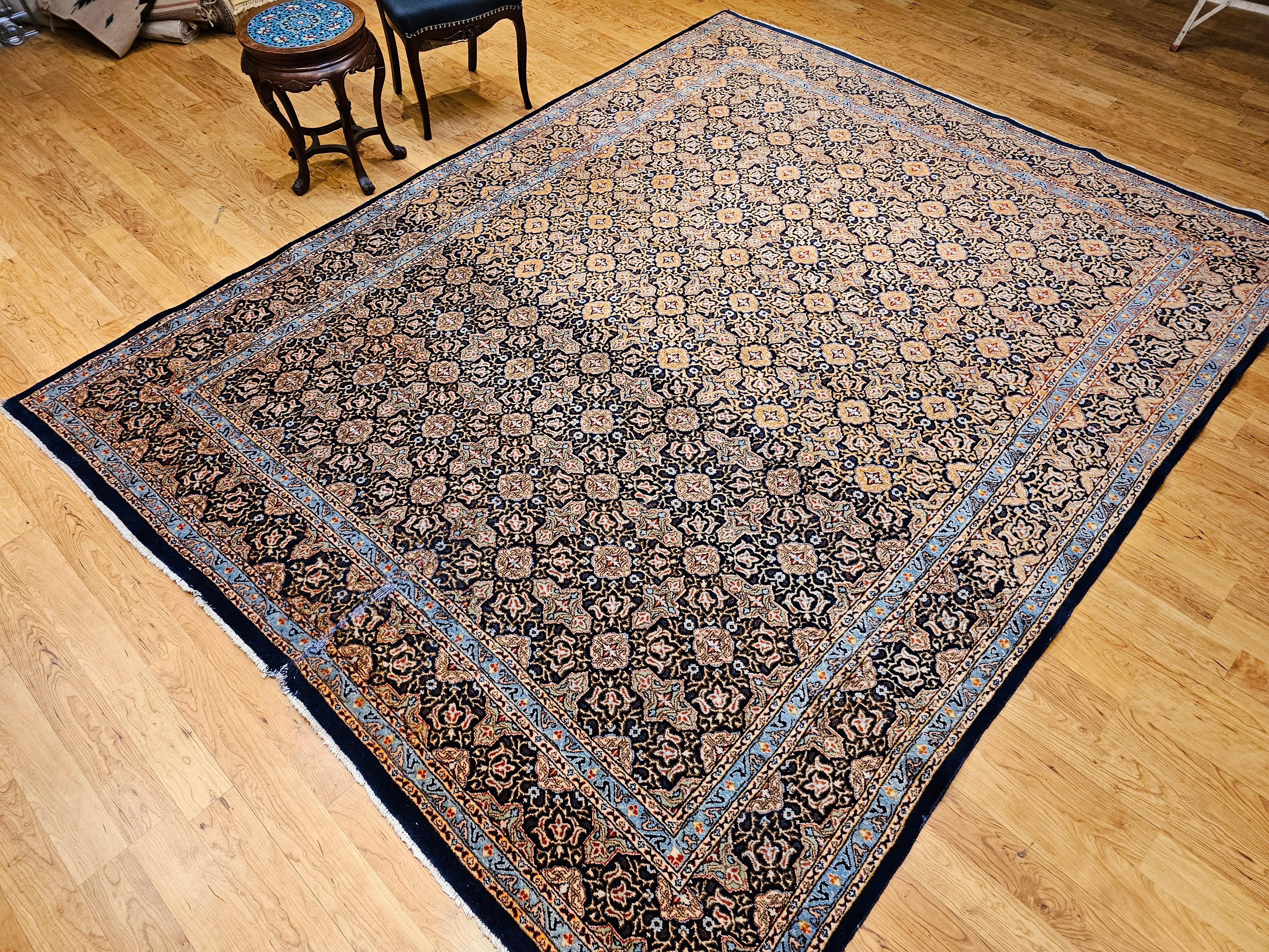 Tapis persan Tabriz à motif géométrique sur toute sa surface en vente 12