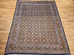 Vintage Persian Tabriz Rug, Hand-Knotted Wool, Geometric Design