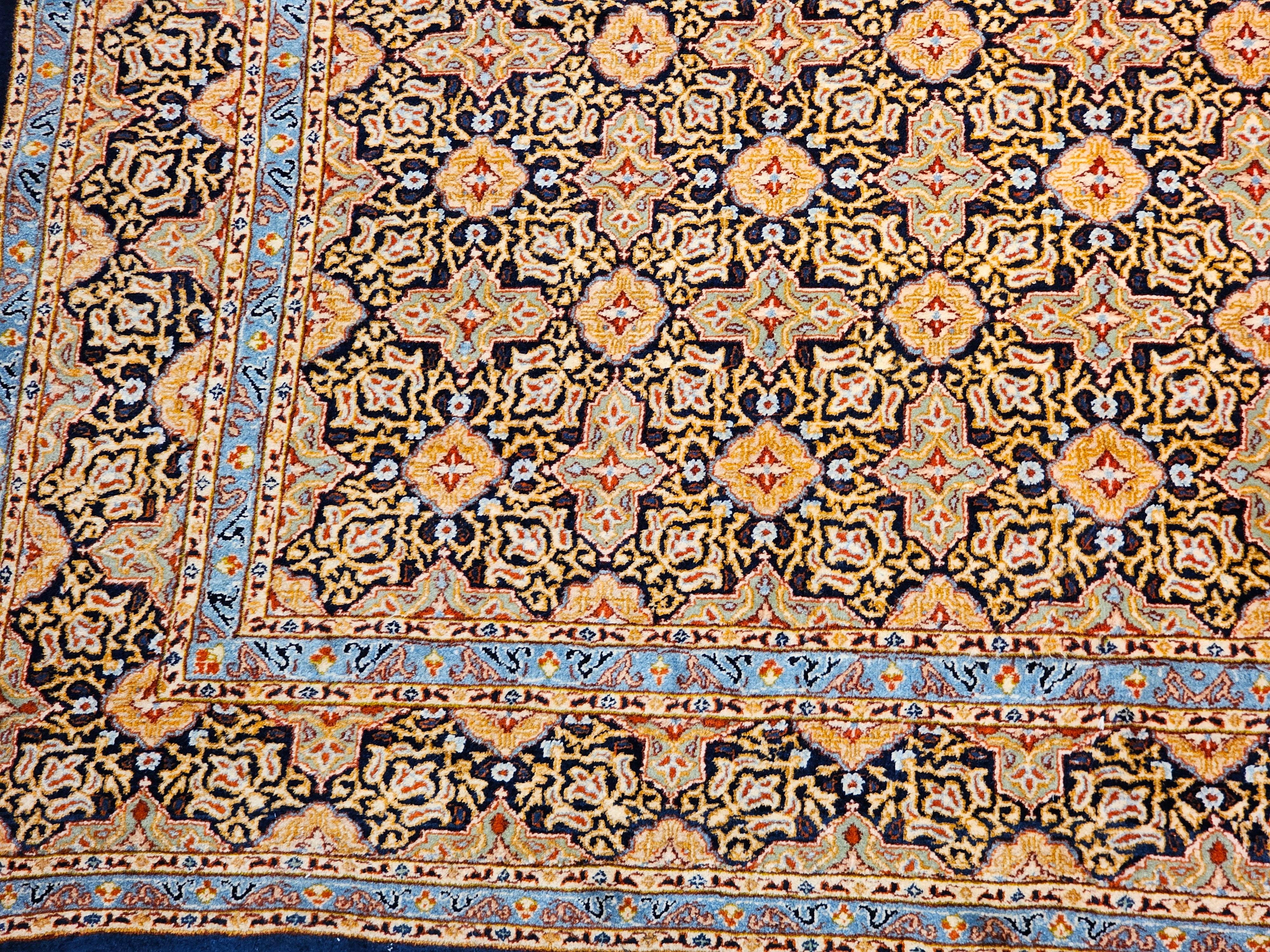 20ième siècle Tapis persan Tabriz à motif géométrique sur toute sa surface en vente