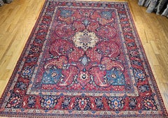 Vintage Persian Tabriz Rug, Wool on Cotton, Garden Pattern, 1920s