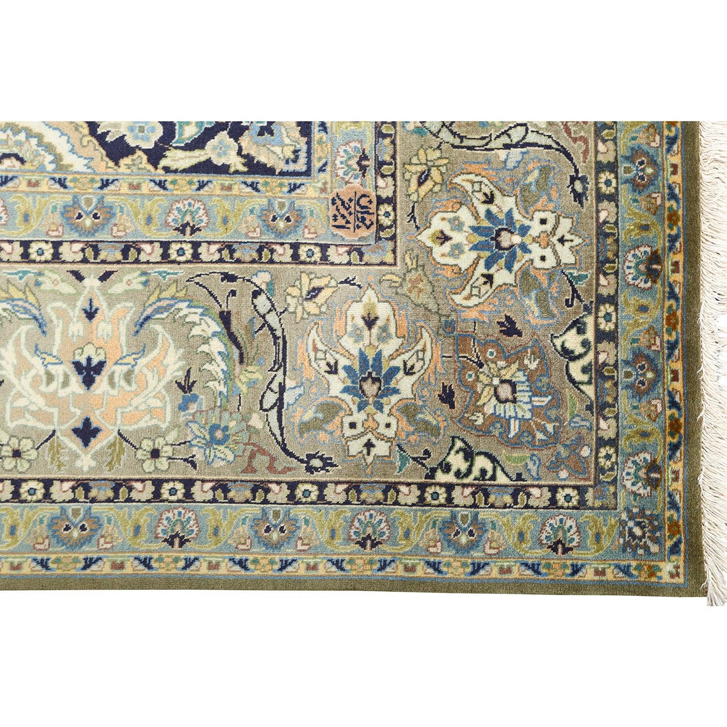 Annodato a mano Tappeto persiano vintage Tabriz Javan Amirkhiz - Dimensioni: 11'2 X 8'5 in vendita
