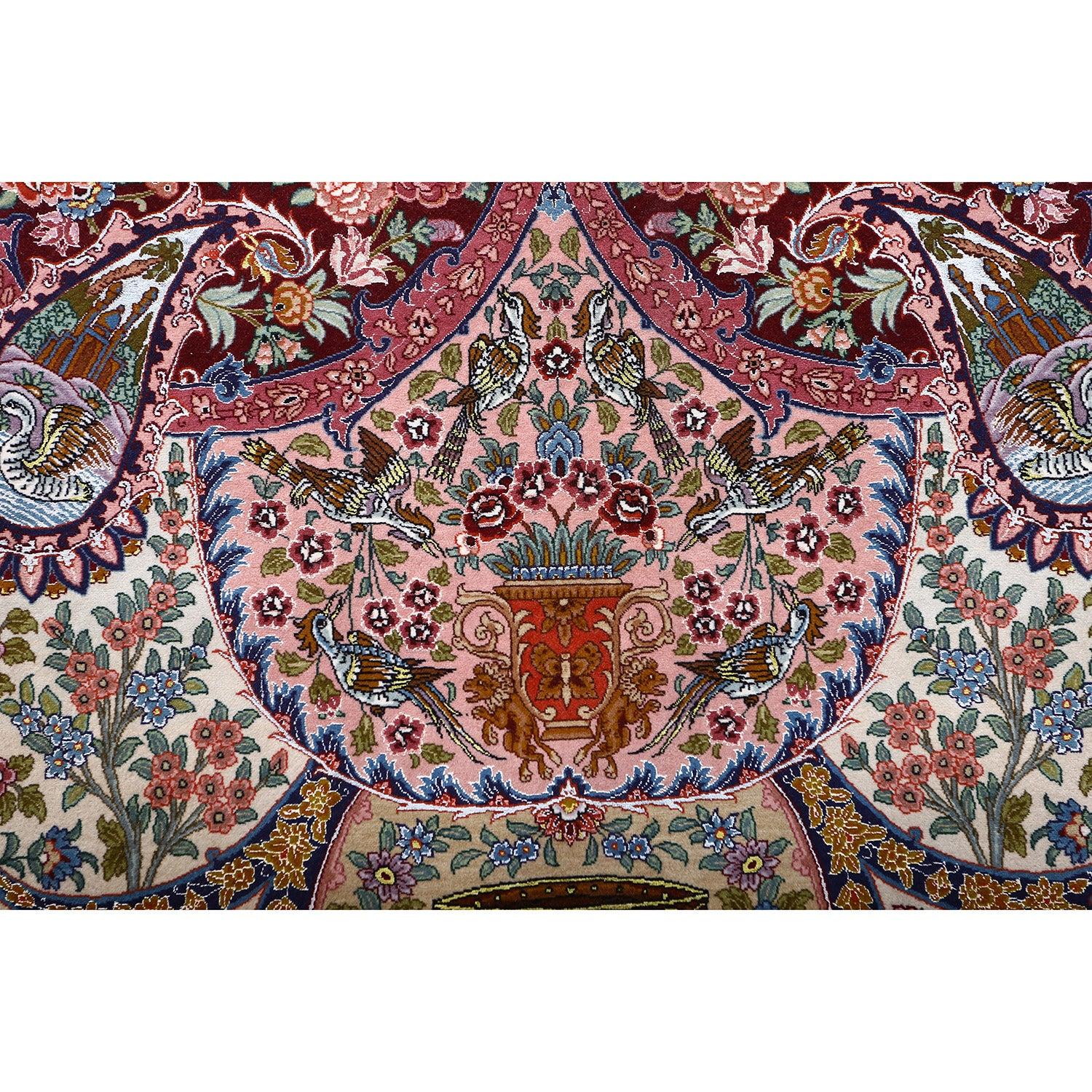 Vintage Tabriz Khiyabani Teppich in Kork und Seide 26'9 X 16'9
 
 Wichtige Details:
 Stapel: Kork und Seide
 Stiftung: Seide
 Herkunft: Tabriz Khiyabani
 Design/One: Medaillon in der Mitte von Khiyabani
 Ungefähres Alter: 55 Jahre
 Qualität (KPI):