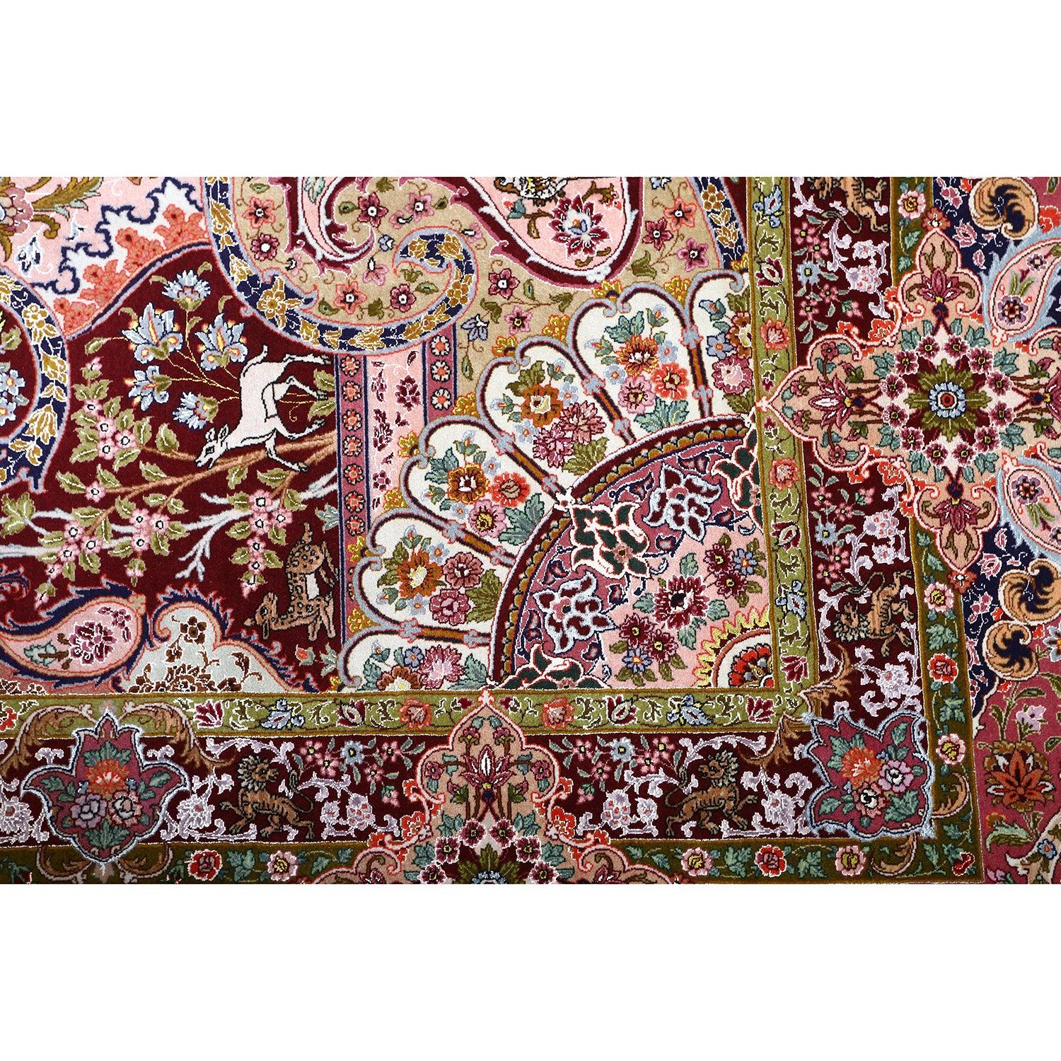 Persischer Täbris Khiyabani-Teppich aus Kork und Seide im Vintage-Stil aus Täbris - Größe: 26'9 X 16'9 (Handgeknüpft) im Angebot