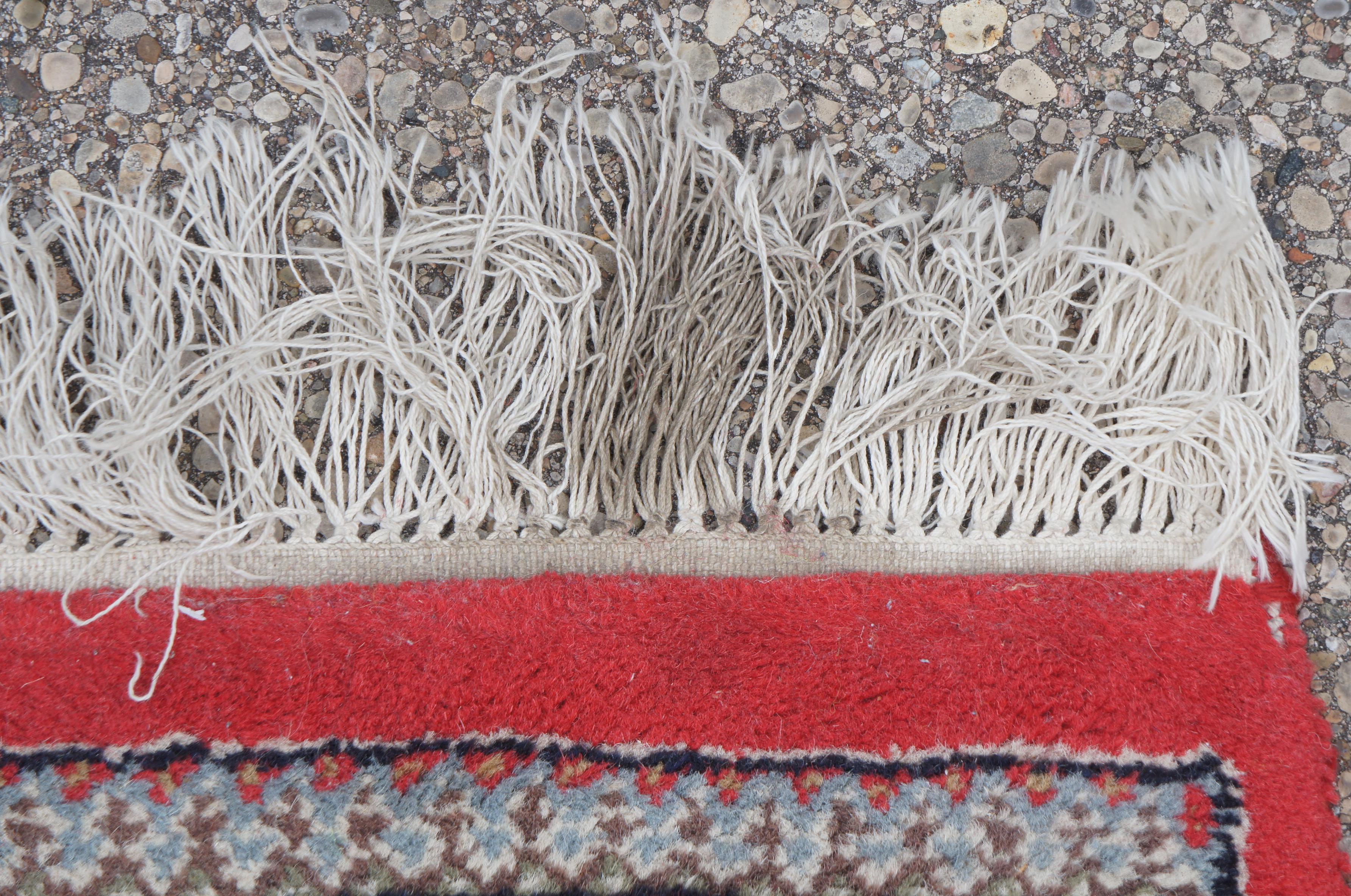 Vintage Persian Tabriz Mahi Hand Knotted Wool Medallion Area Rug Carpet 4