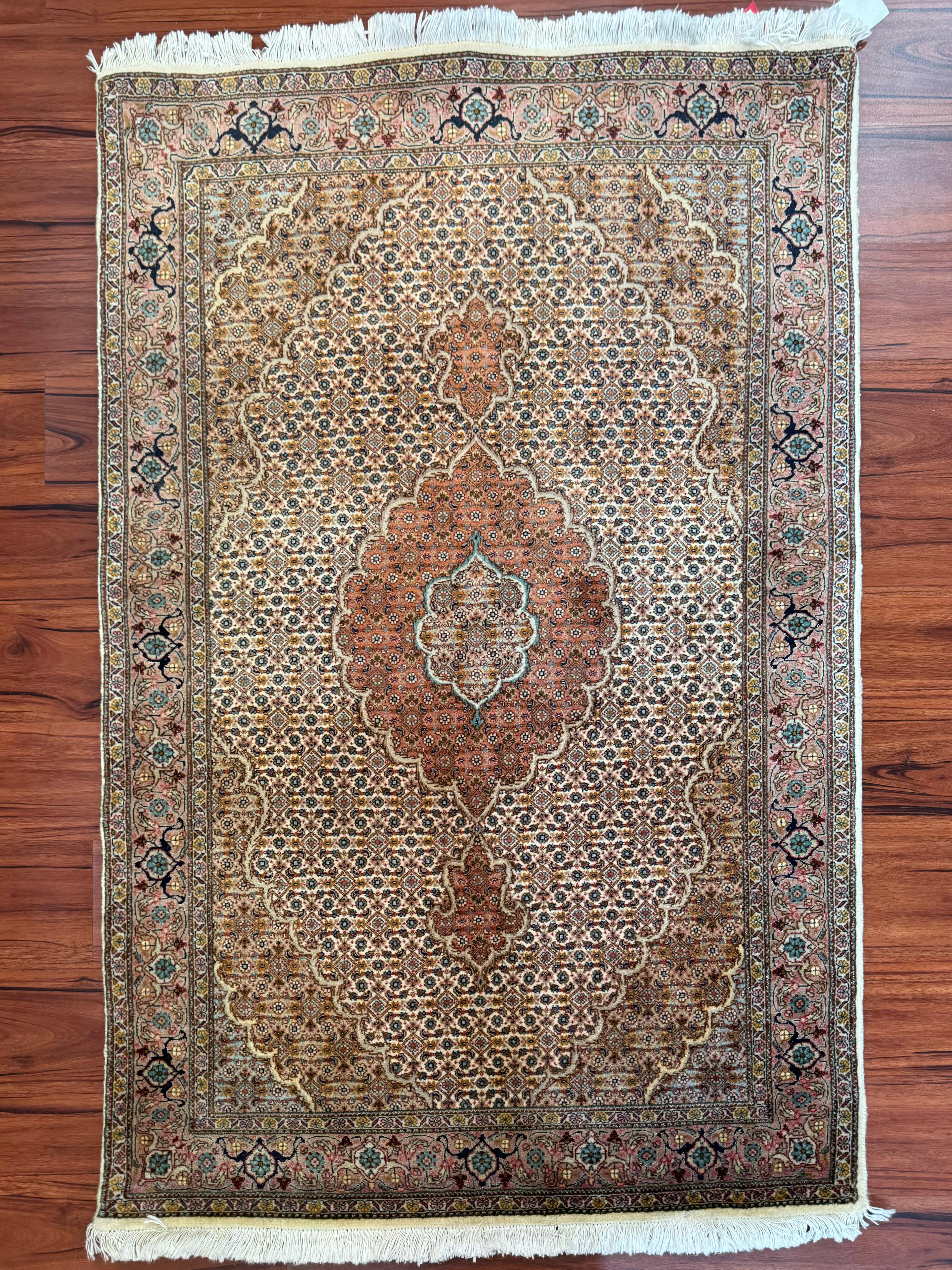 Vintage Persian Tabriz Mahi Rug For Sale 4