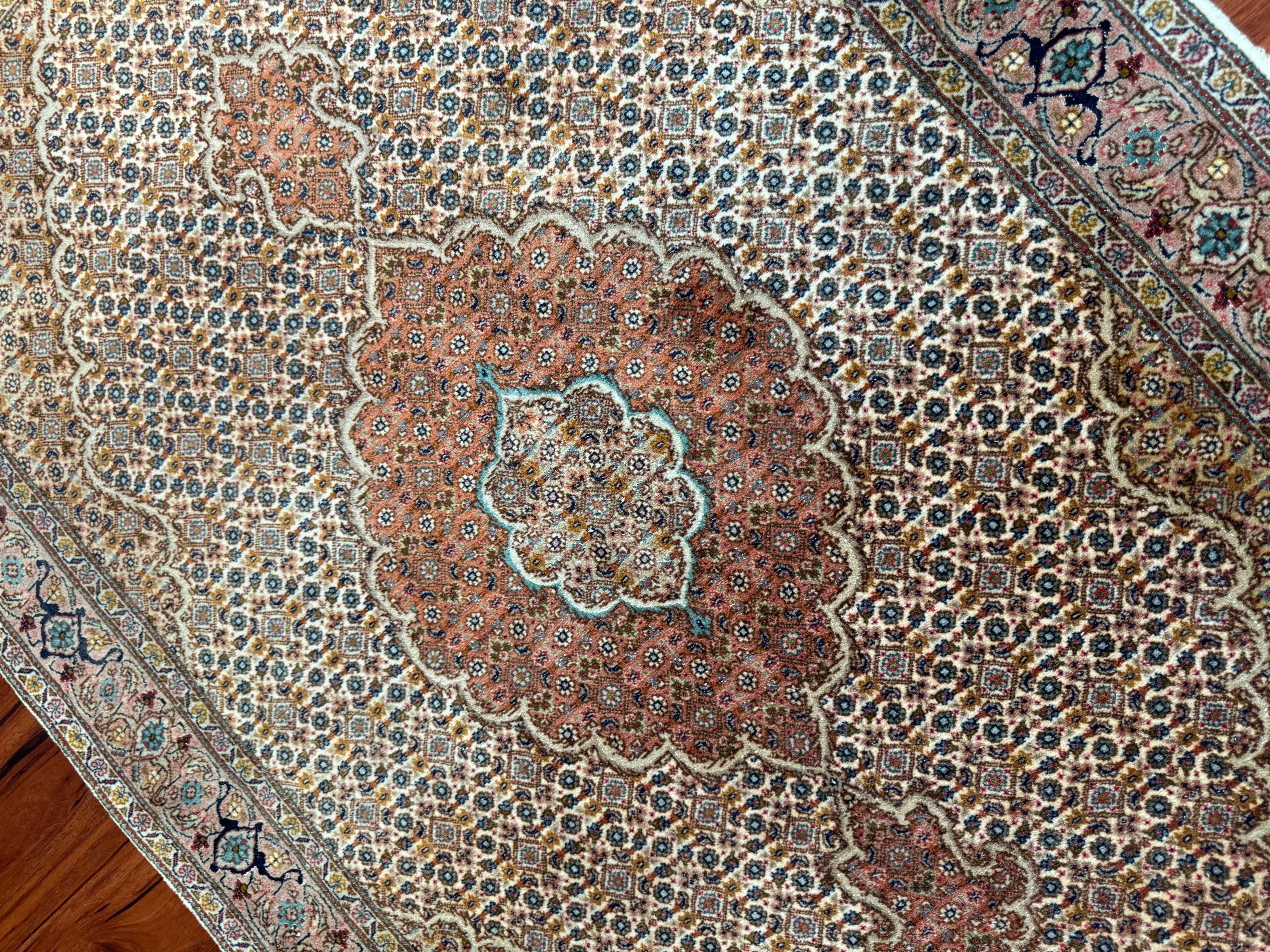 Vintage Persian Tabriz Mahi Rug For Sale 6