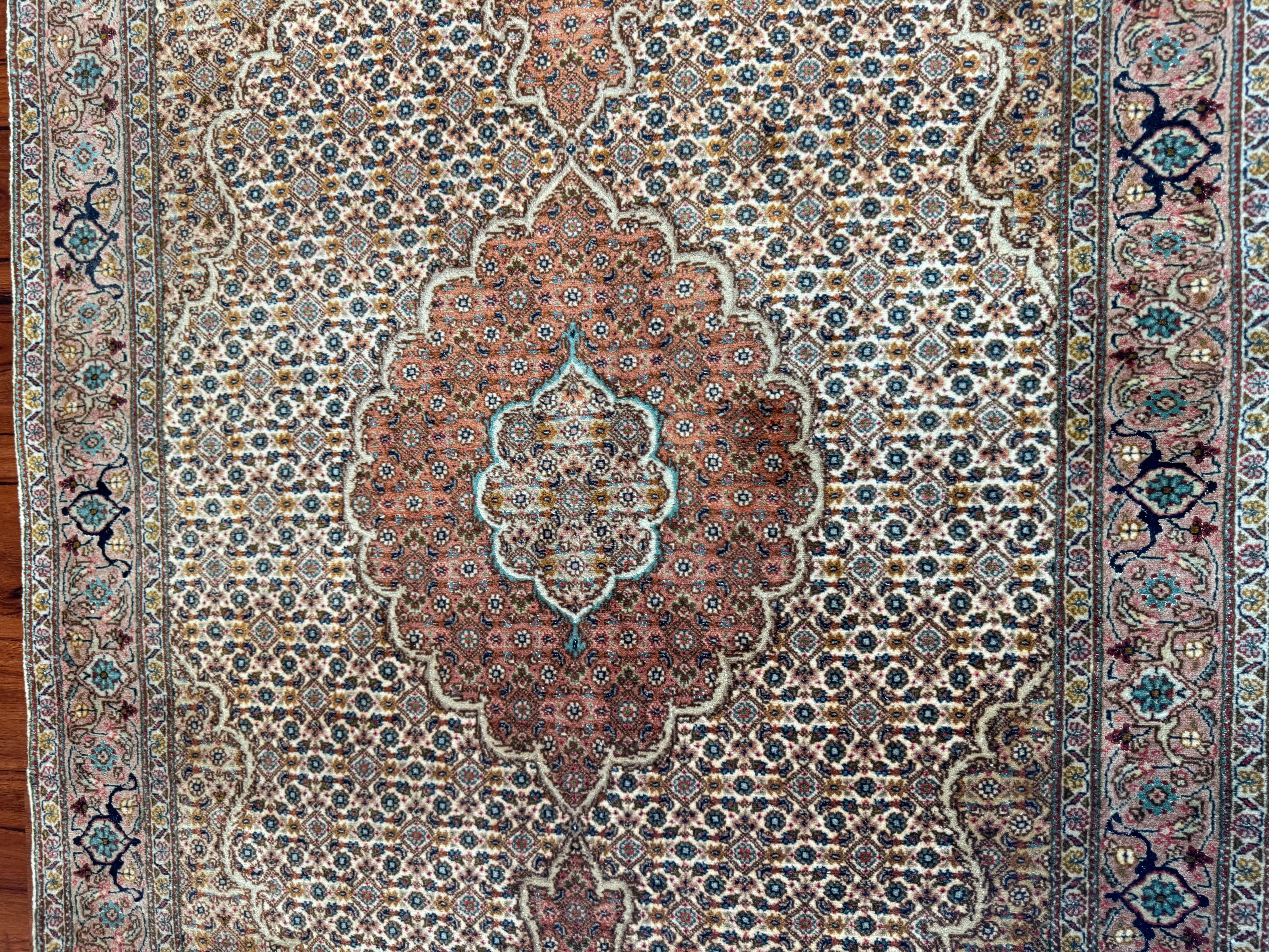 Vintage Persian Tabriz Mahi Rug For Sale 9