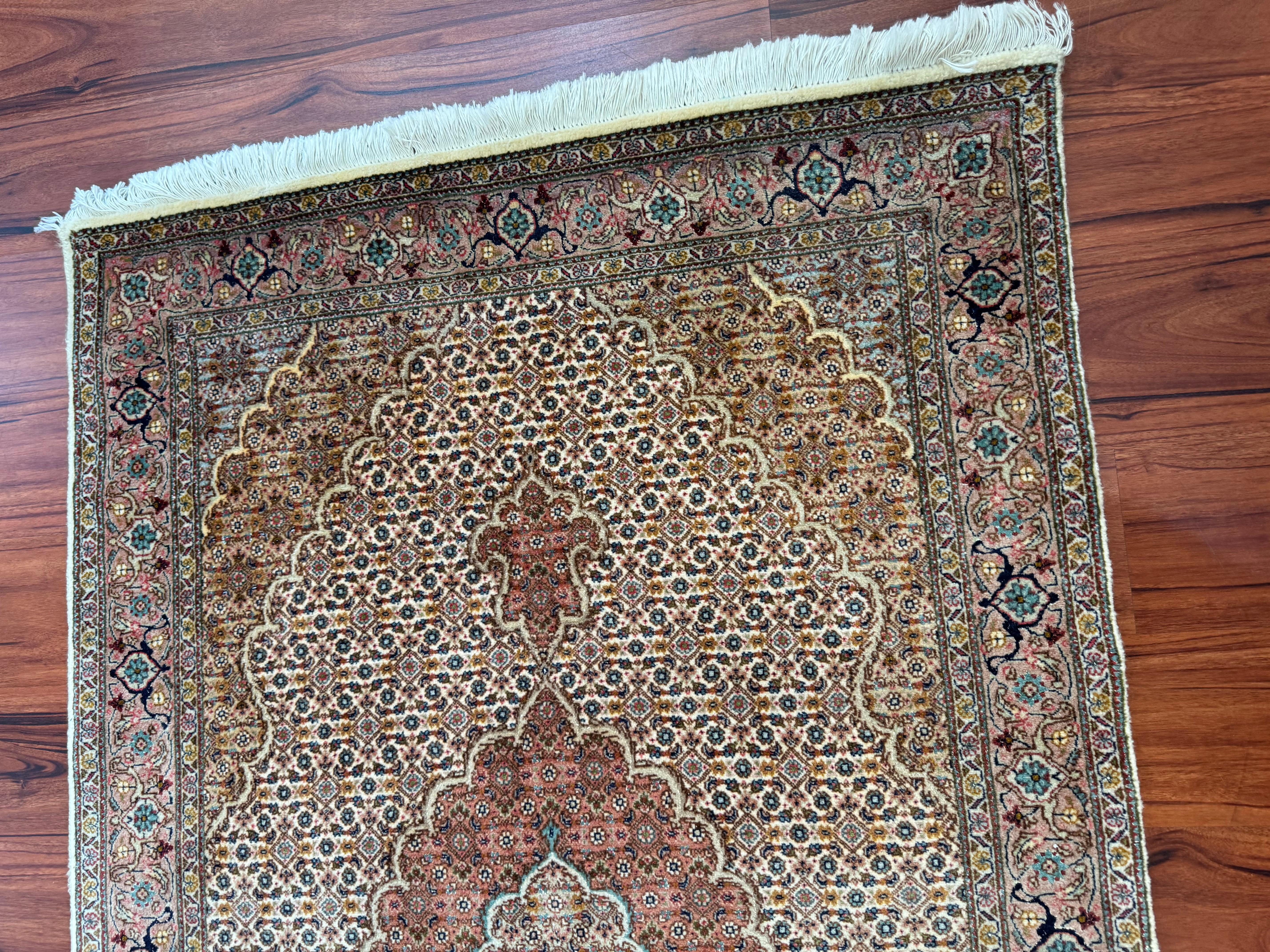 Hand-Knotted Vintage Persian Tabriz Mahi Rug For Sale