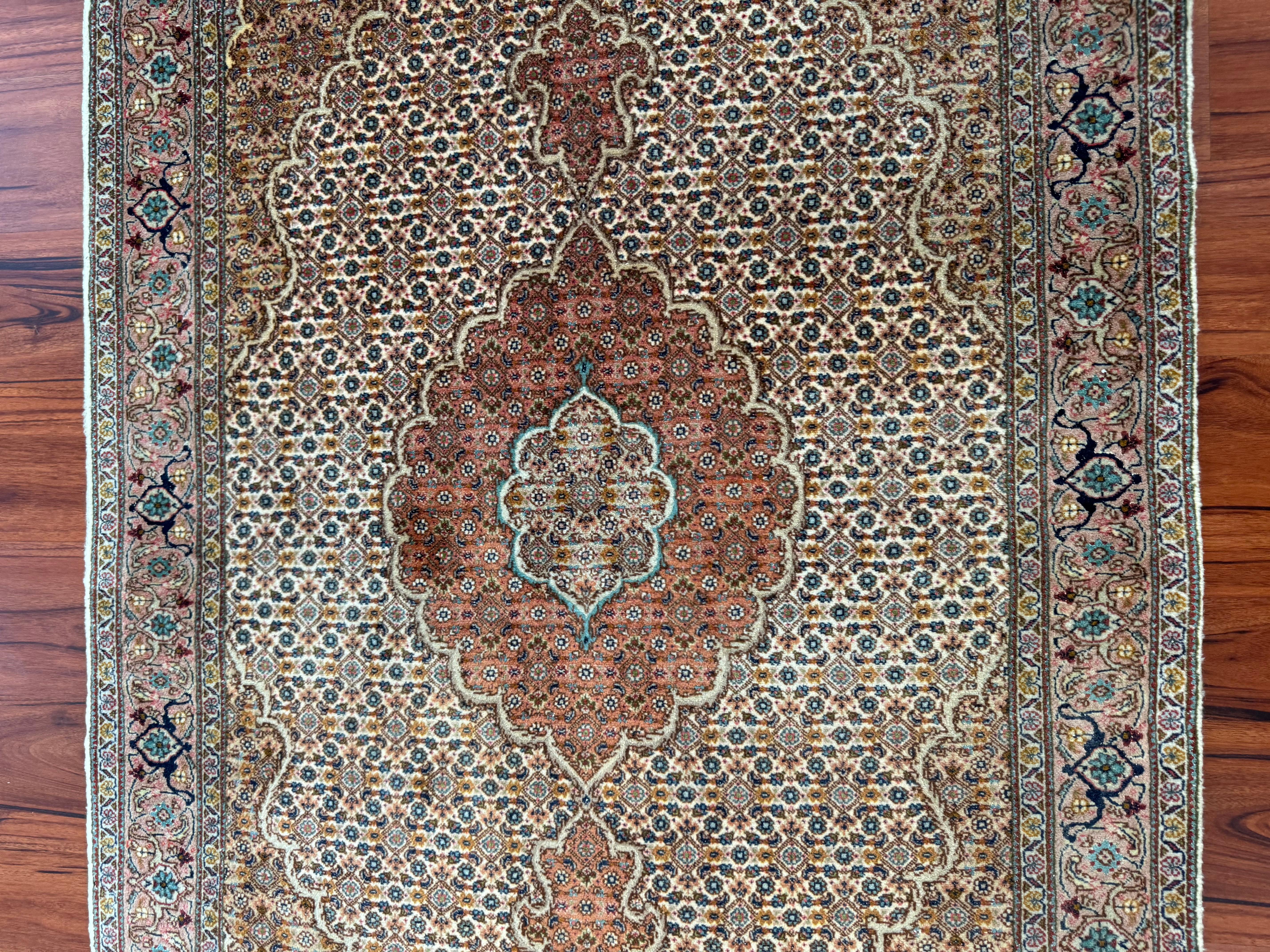 Wool Vintage Persian Tabriz Mahi Rug For Sale