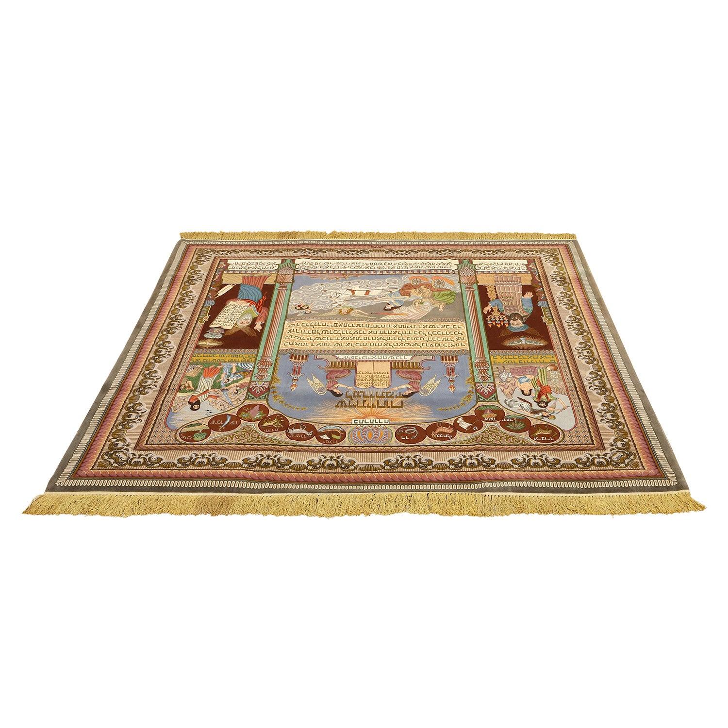 Persiano Tappeto persiano vintage Tabriz Nami - Dimensioni: 7'1 X 6'5 in vendita