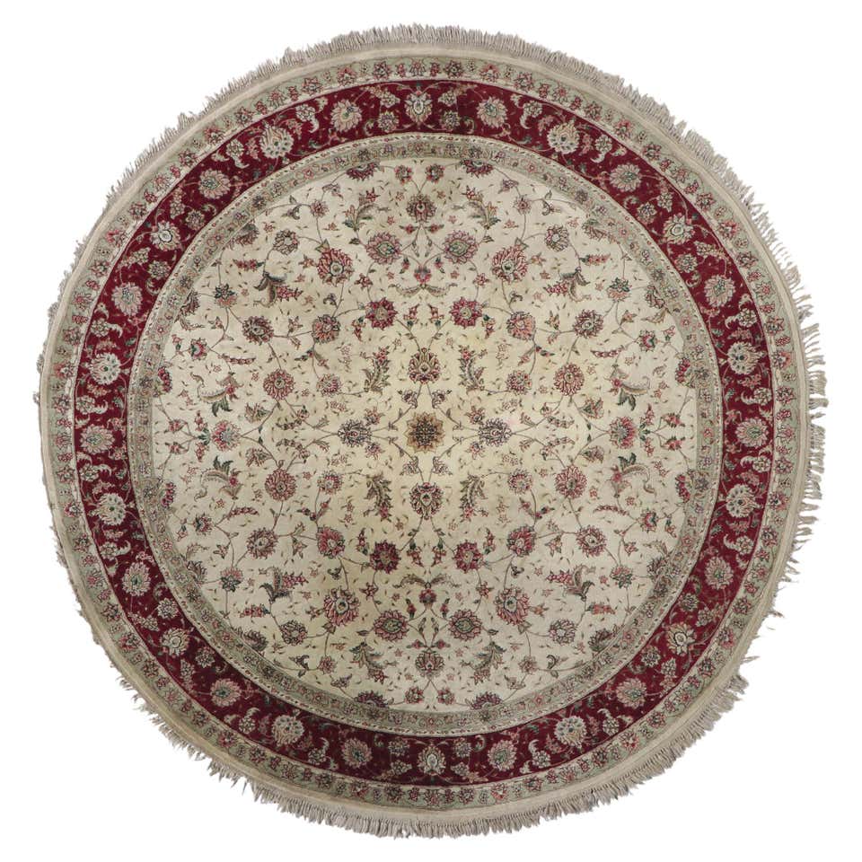 Persian Tabriz Rug Round For Sale at 1stDibs | persian medallion rug
