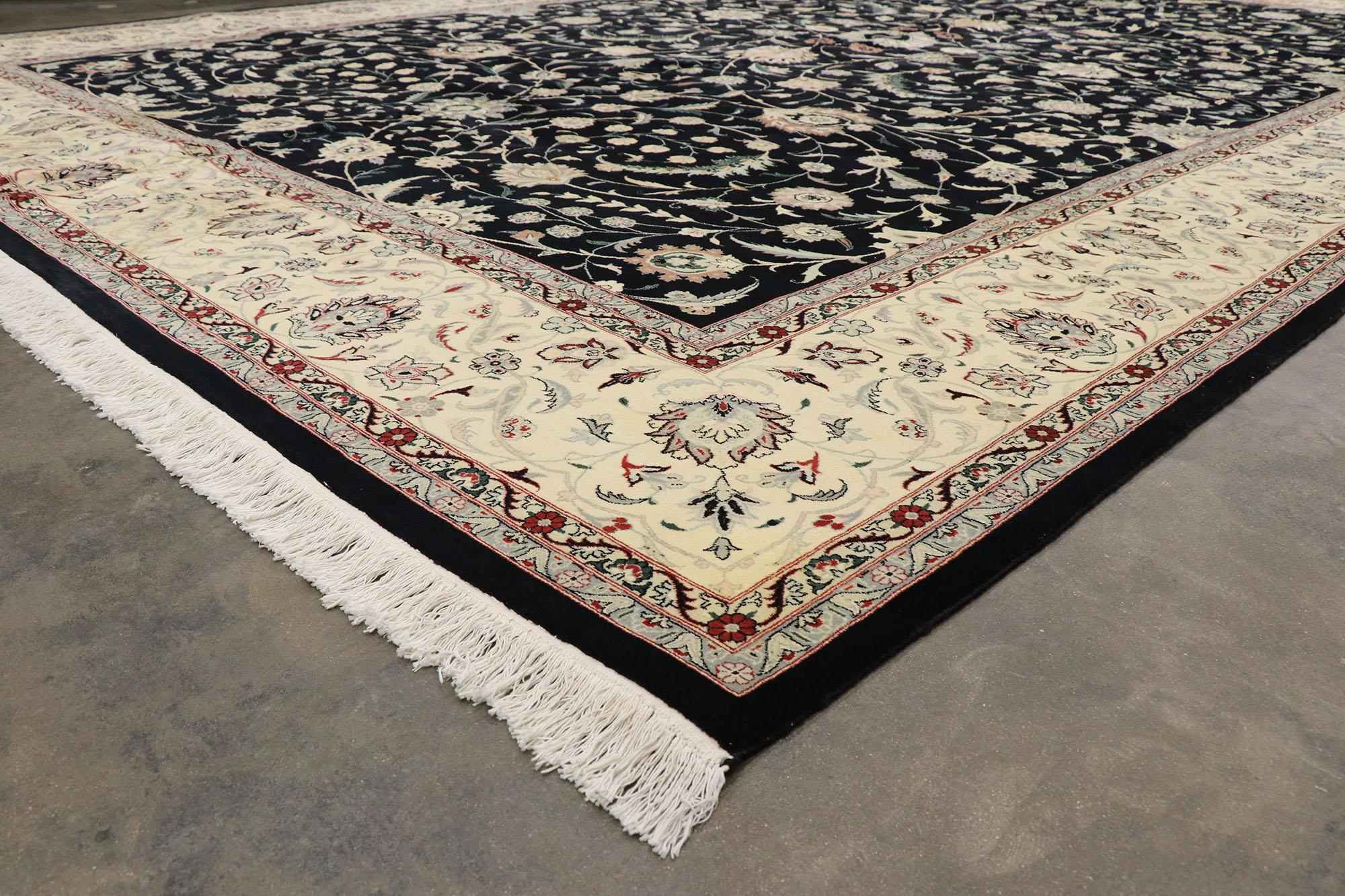 20th Century Vintage Persian Tabriz Pakistani Rug with Neoclassical Baroque Style For Sale