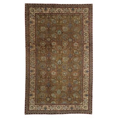 Tapis persan vintage de palais de Tabriz avec arabesque de style Art nouveau