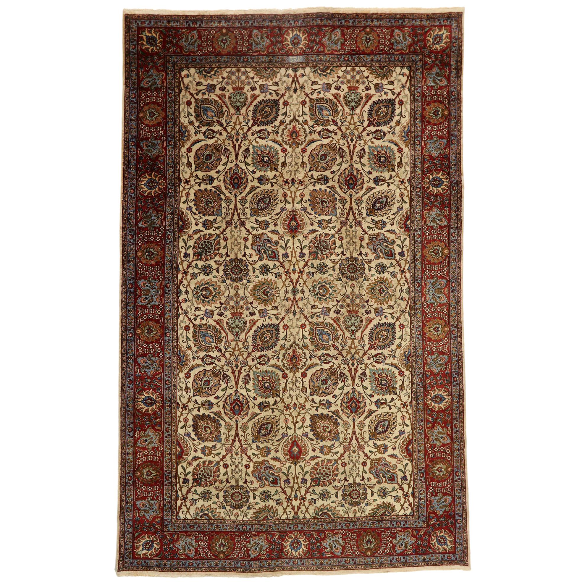 Vintage Persian Tabriz Palace Rug with Federal American Colonial Style For Sale