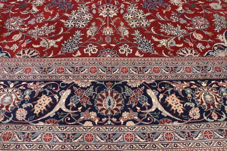 Elizabethan Rug Vintage Persian Tabriz Palace Rug with Jacobean Elizabethan Style For ...