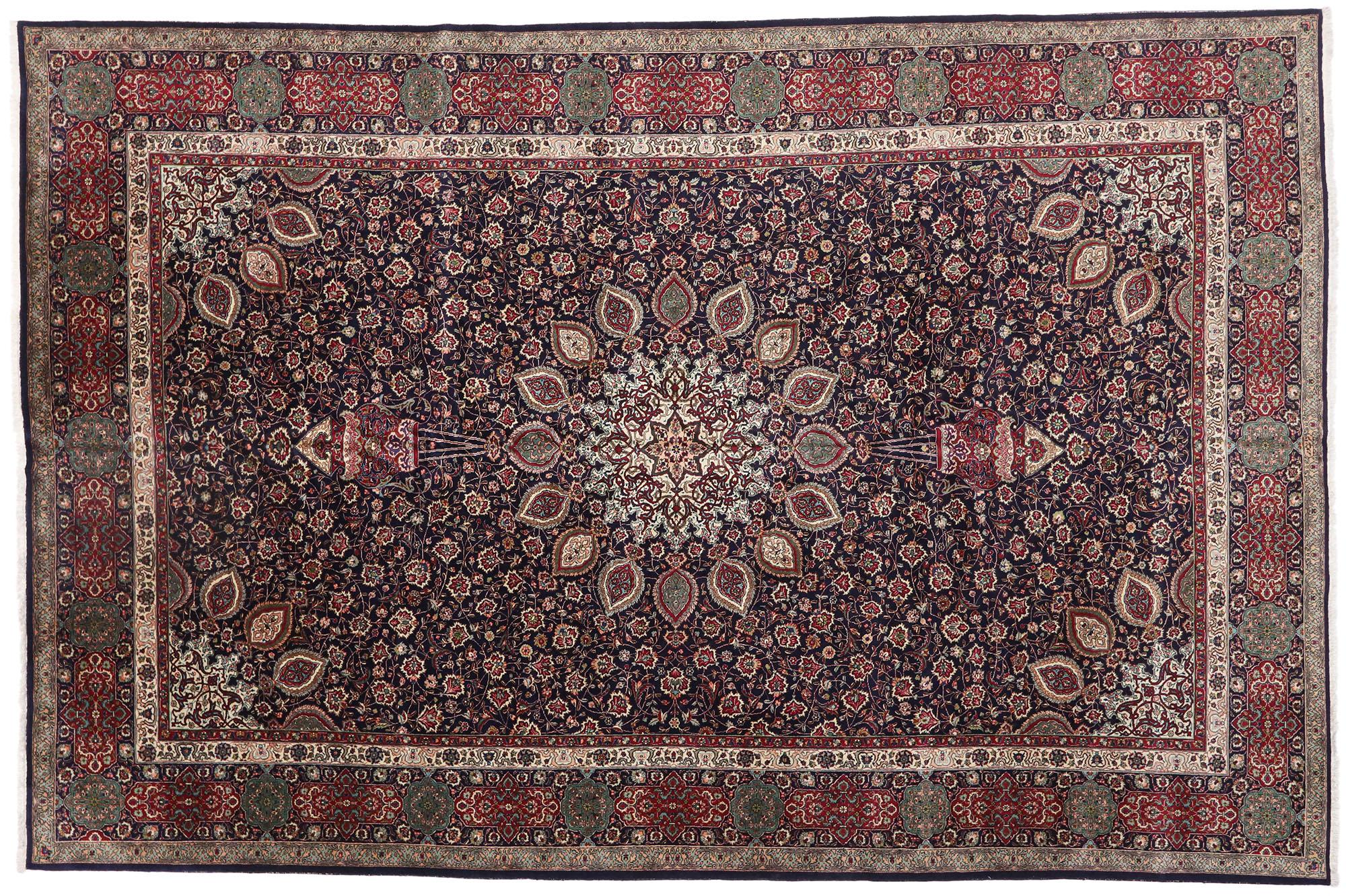 Vintage Persian Tabriz Carpet with The Ardabil Carpet Design For Sale 2