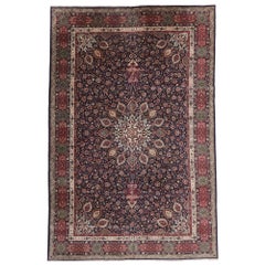 Vintage Persian Tabriz Palace Size Rug with The Ardabil Carpet Design