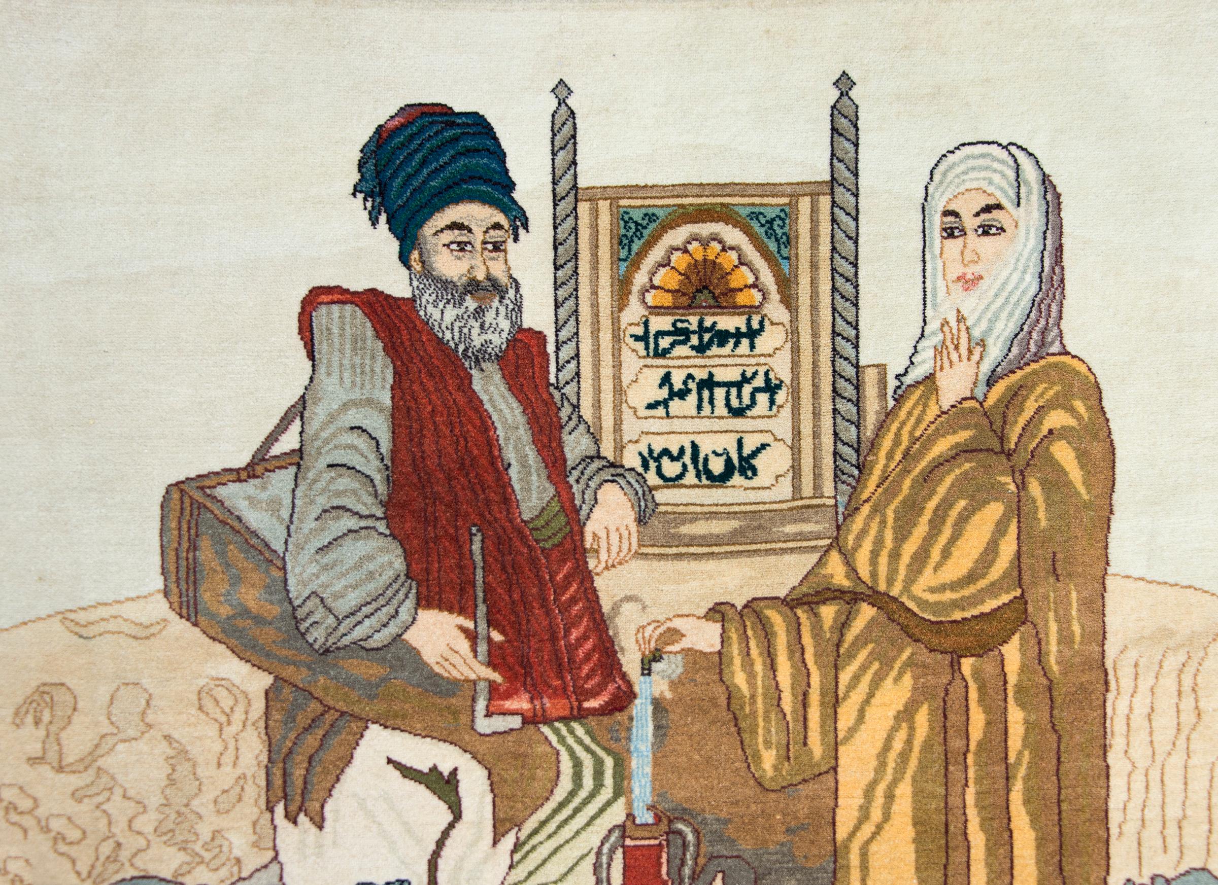 Vintage Persisch Tabriz Bildteppich im Angebot 6