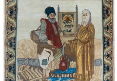 Vintage Persian Tabriz Pictorial Rug