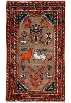 Tappeto persiano vintage Tabriz Pictorial