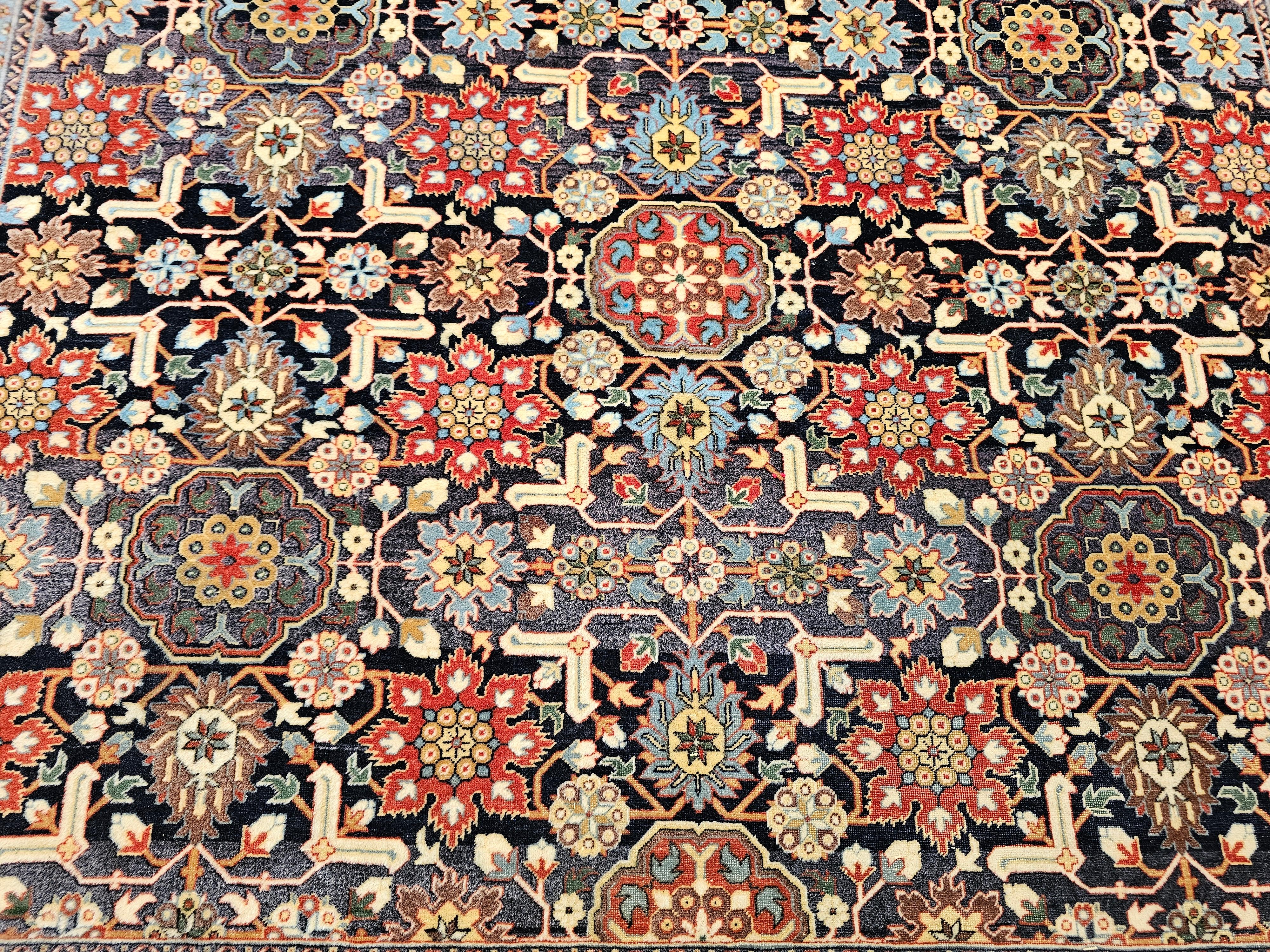 Alfombra persa tabriz vintage con motivo geométrico afshan por toda la habitación Lana en venta