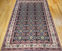 Vintage Persian Tabriz Room Size Rug in Allover Caucasian Geometric Pattern