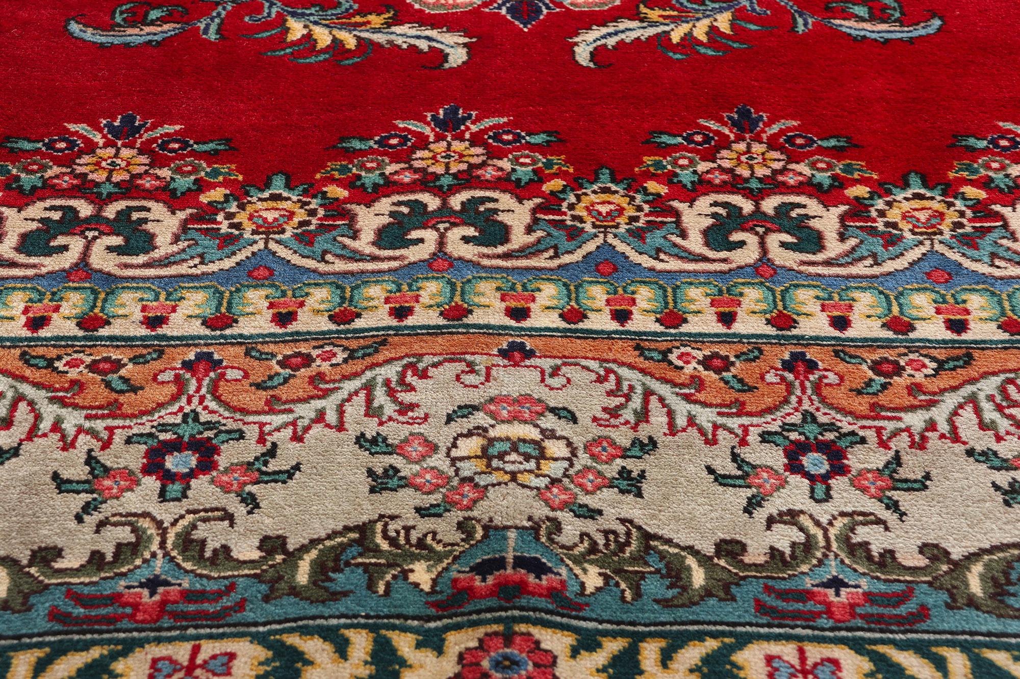 Persischer Täbris-Teppich im Vintage-Stil, 09'08 x 12'09 im Zustand „Gut“ im Angebot in Dallas, TX