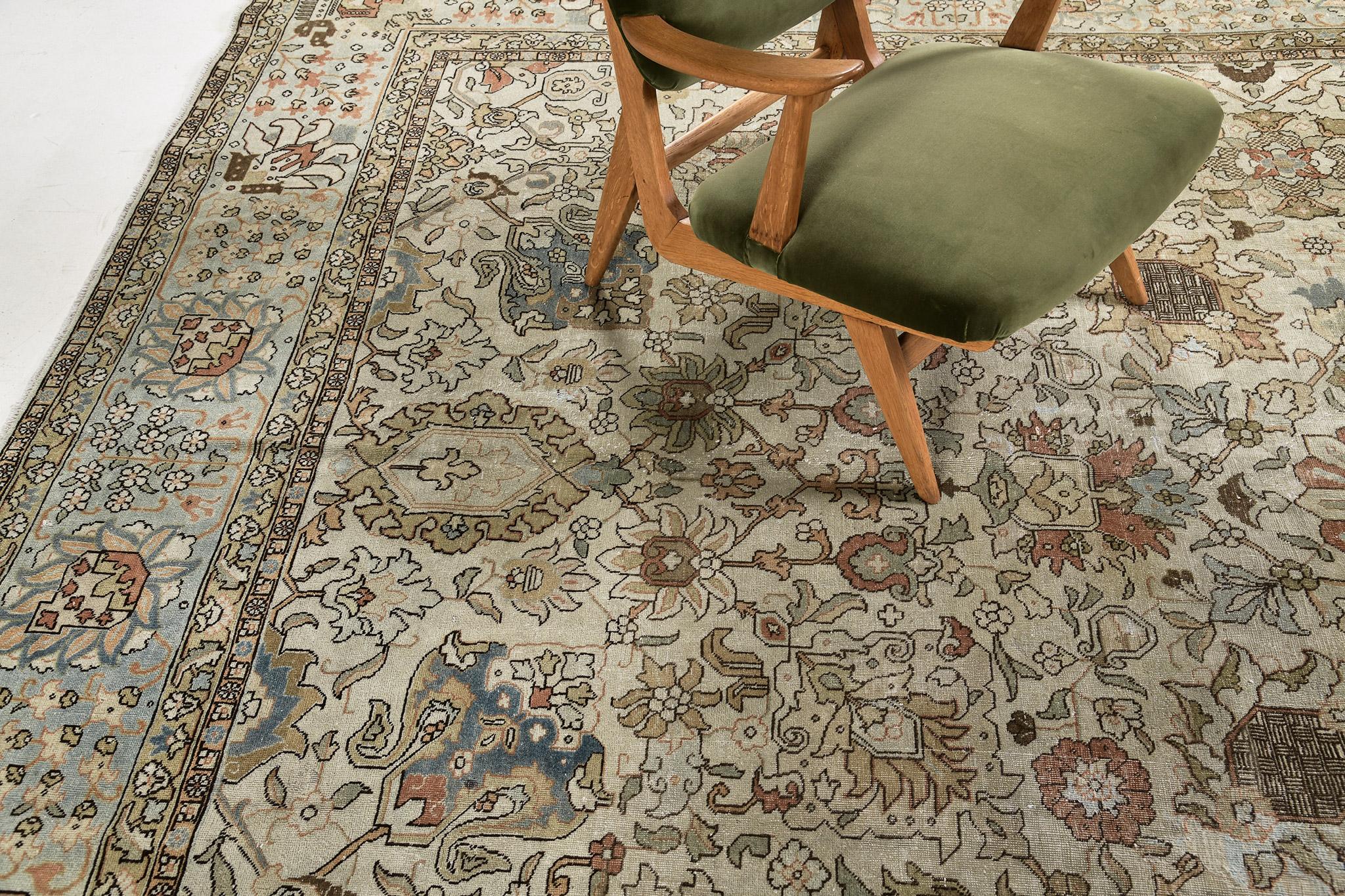 Annodato a mano Tappeto persiano vintage Tabriz 26895 in vendita
