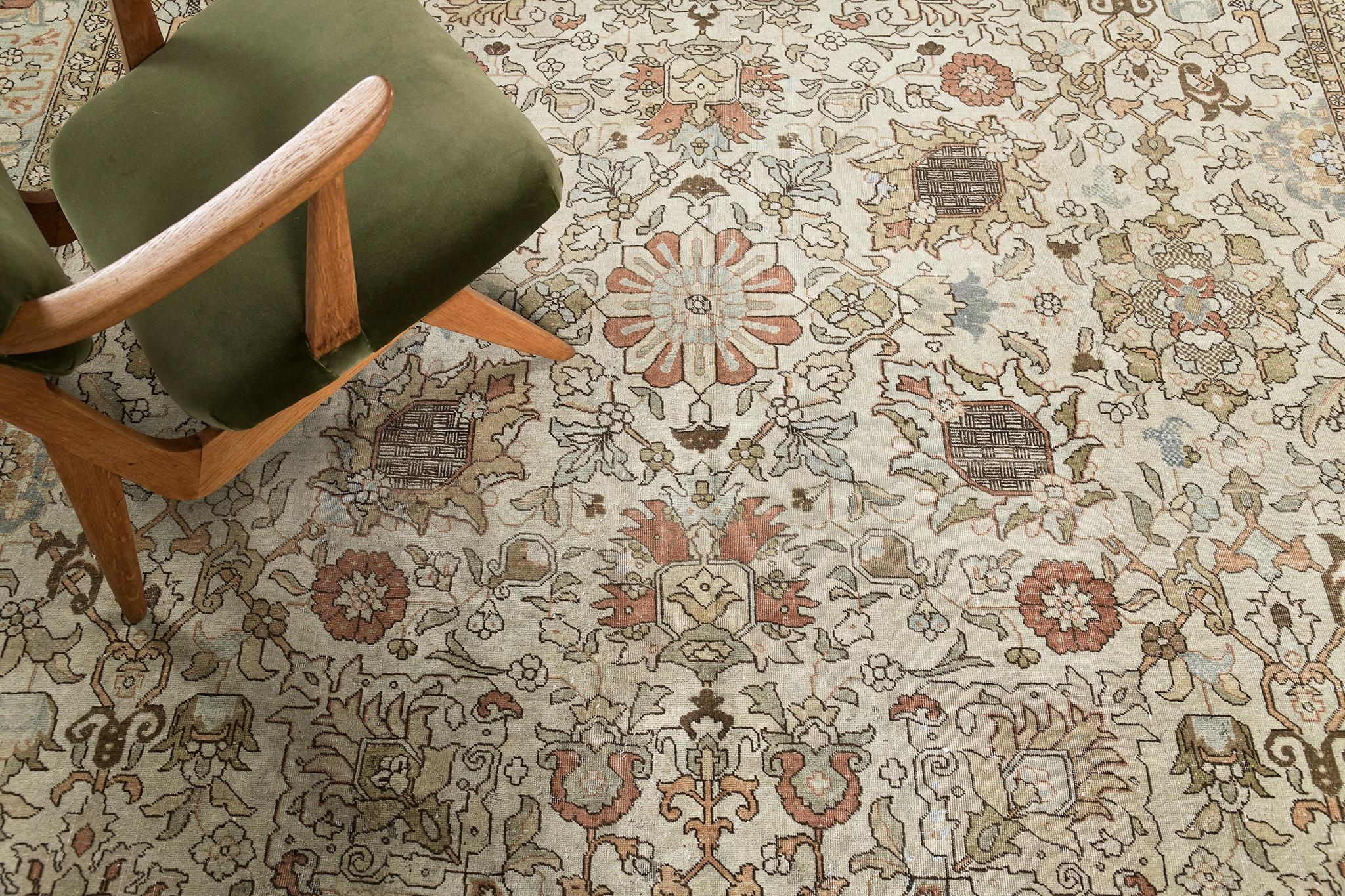 Lana Tappeto persiano vintage Tabriz 26895 in vendita