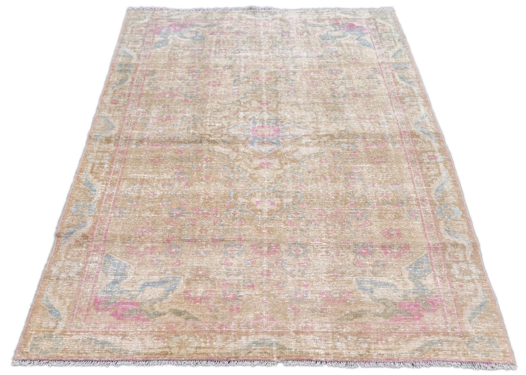 Lana Tappeto persiano Tabriz vintage 3'11'' x 6'4'' in vendita